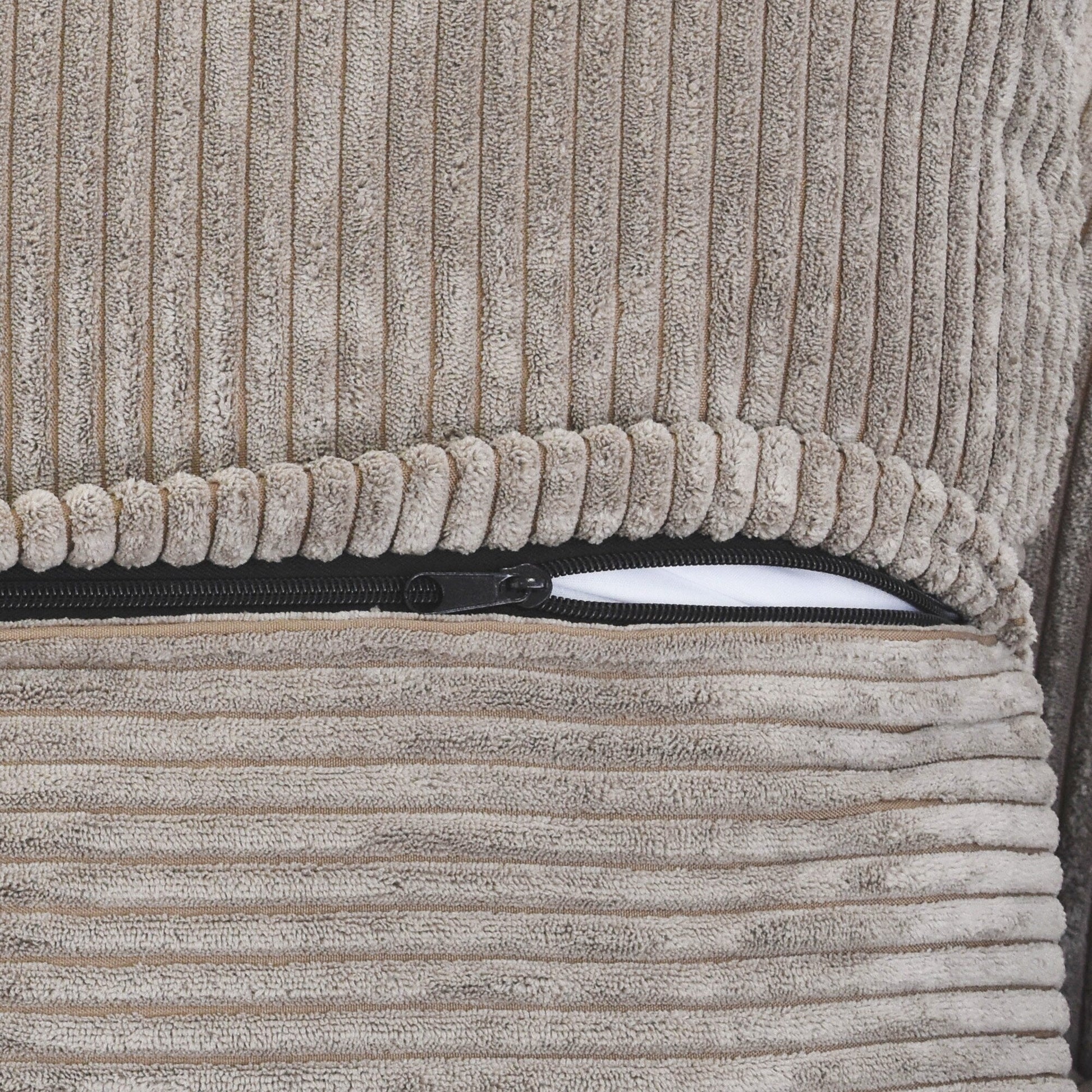 Canapé d'angle contemporain en cordouroy 142, modèle Classic Deep Couch