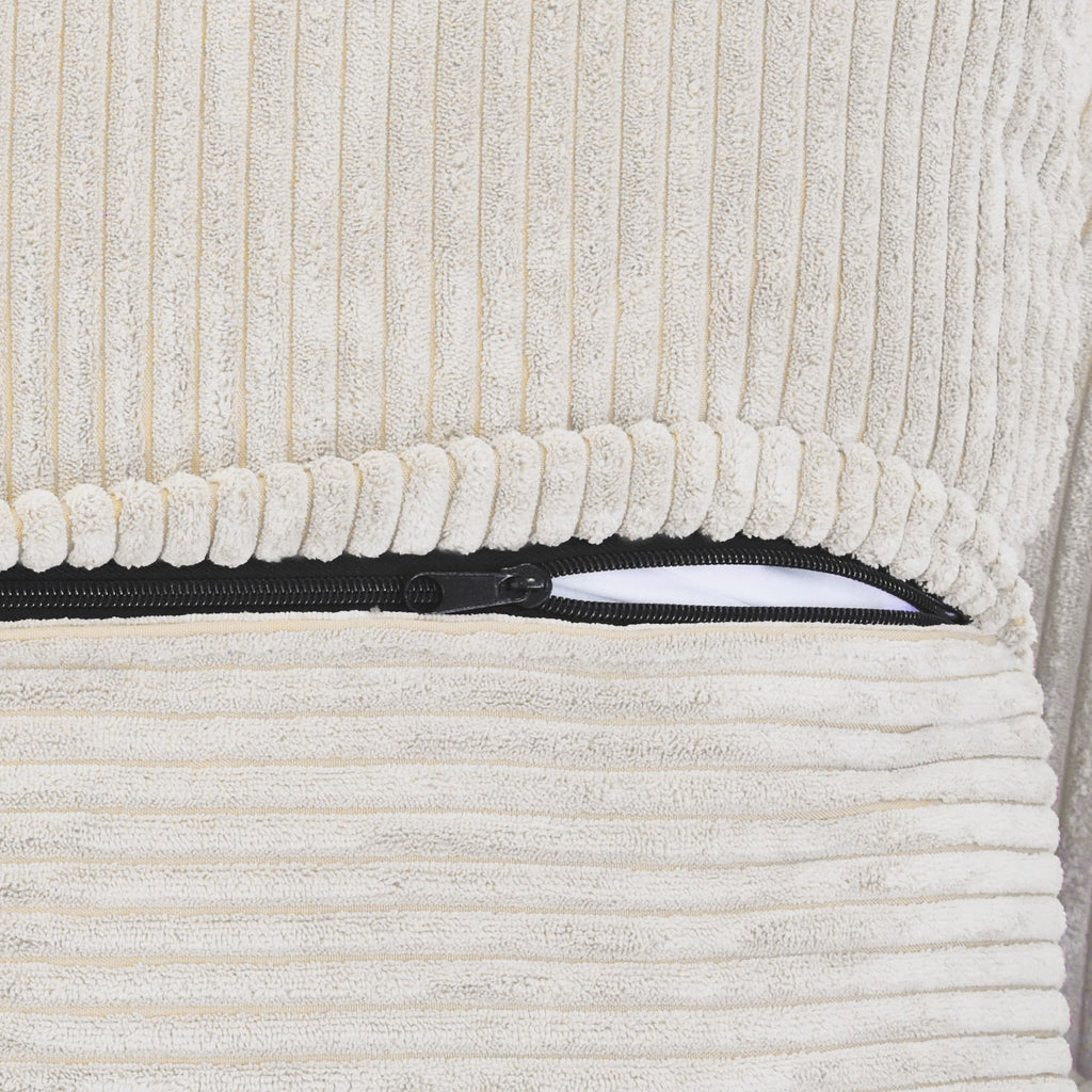 Canapé d'angle contemporain en cordouroy 142, modèle Classic Deep Couch