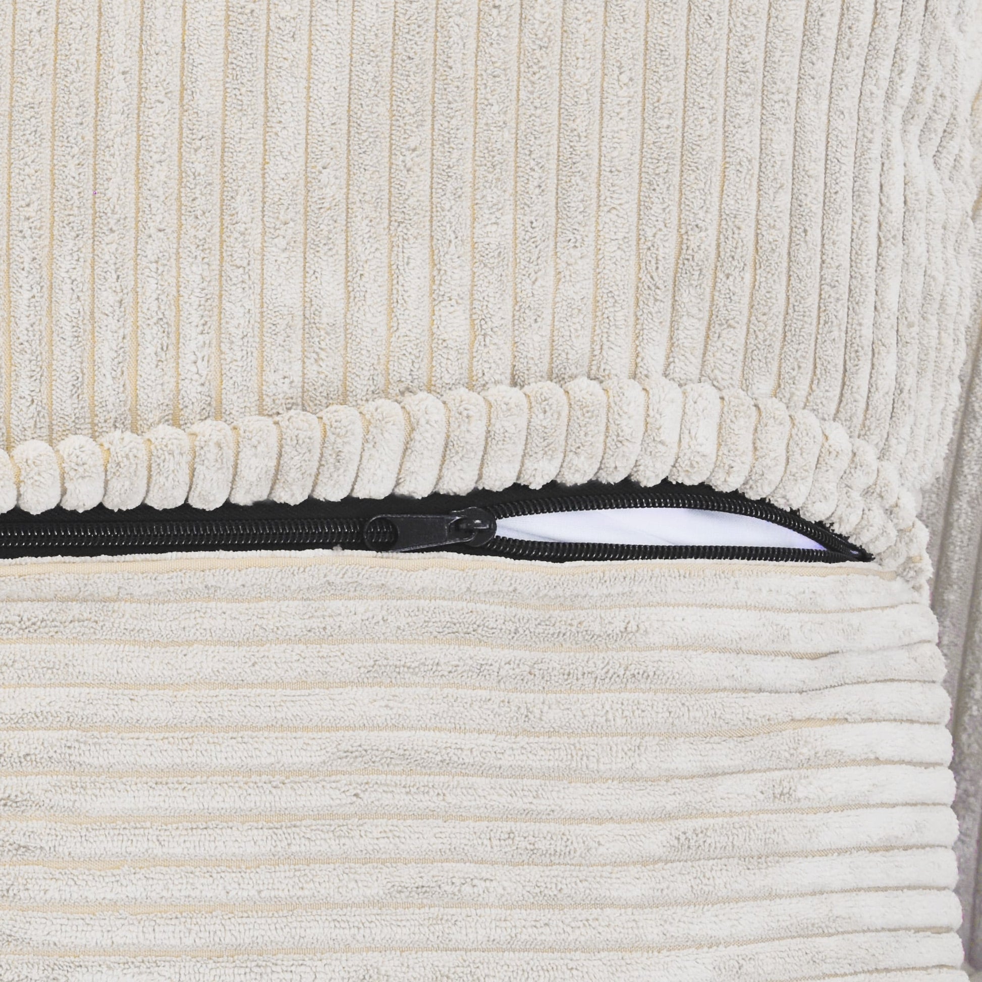 Canapé d'angle contemporain en cordouroy 142, modèle Classic Deep Couch