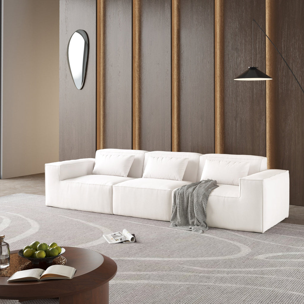 Canapé d'angle Cloud 149, grand canapé modulable 4 places, canapé en velours confortable et moderne, meubles de salon.