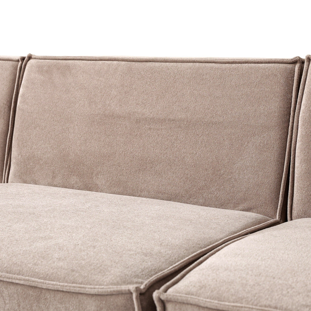 Canapé d'angle Cloud 149, grand canapé modulable 4 places, canapé en velours confortable et moderne, meubles de salon.