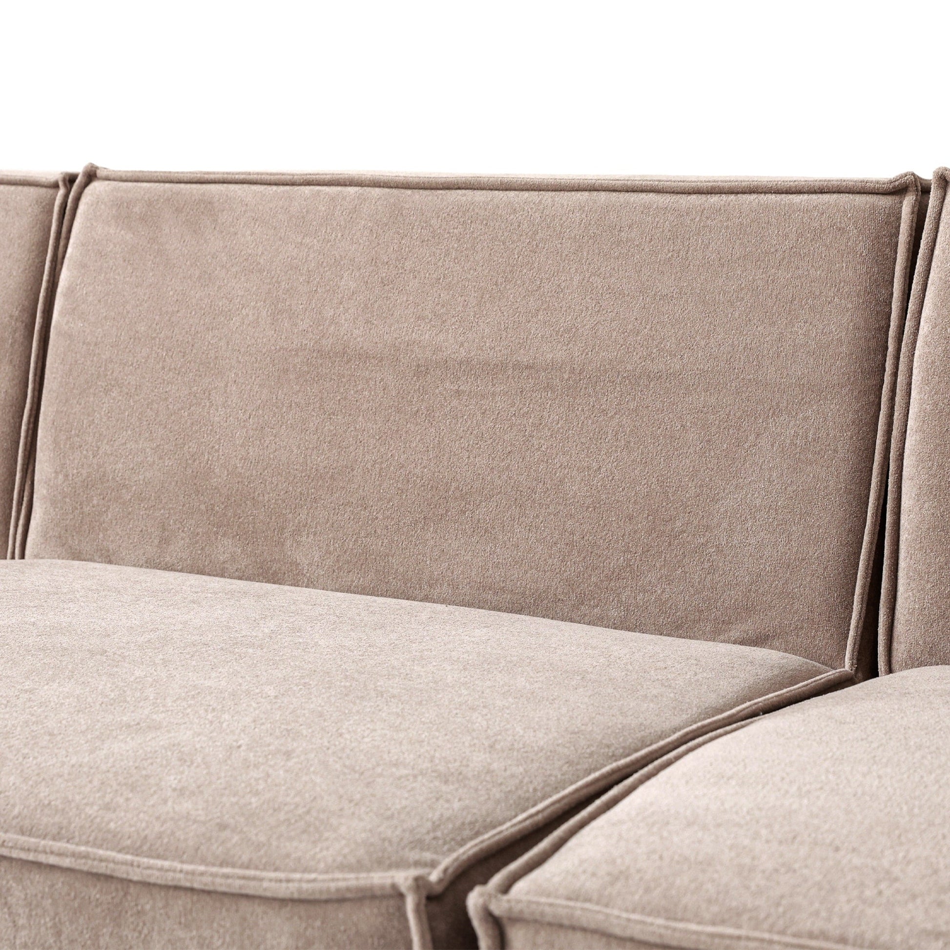 Canapé d'angle Cloud 149, grand canapé modulable 4 places, canapé en velours confortable et moderne, meubles de salon.