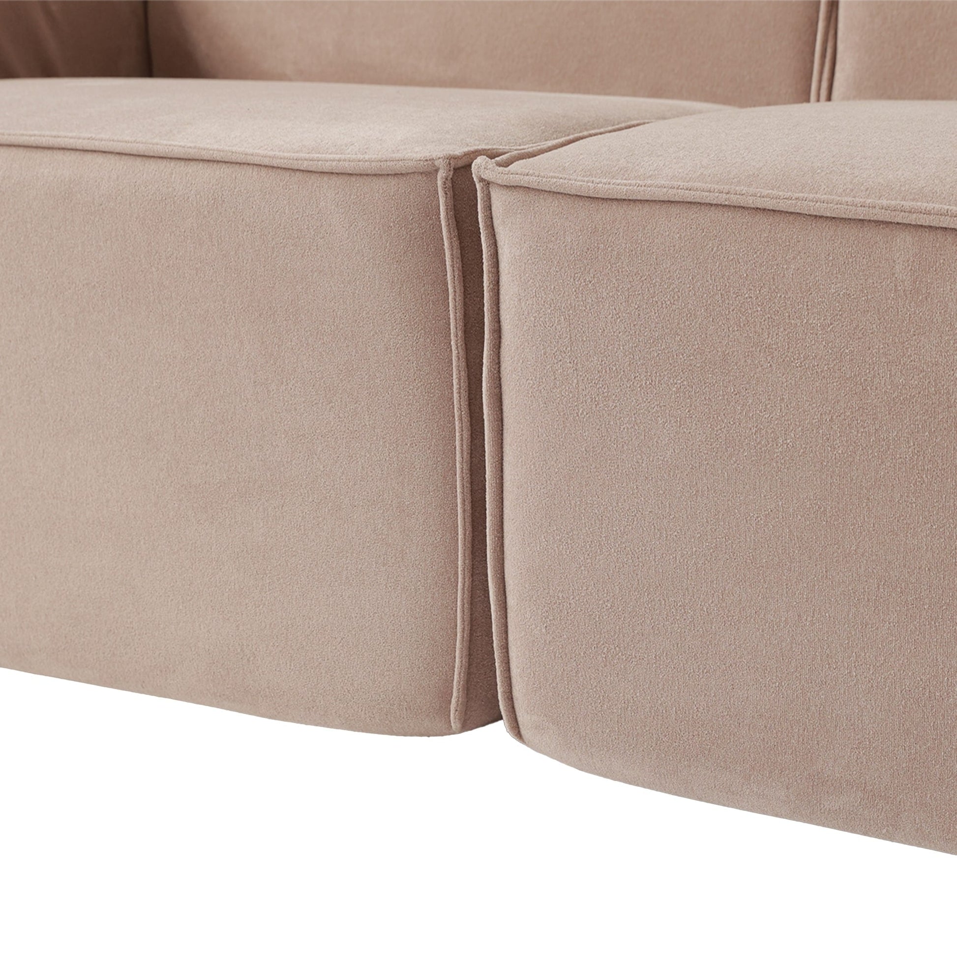 Canapé d'angle Cloud 149, grand canapé modulable 4 places, canapé en velours confortable et moderne, meubles de salon.