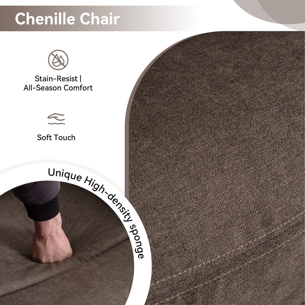Fauteuil inclinable à 160° pour personnes âgées - Fauteuil inclinable électrique avec massage chauffant à 8 points, tissu chenille doux