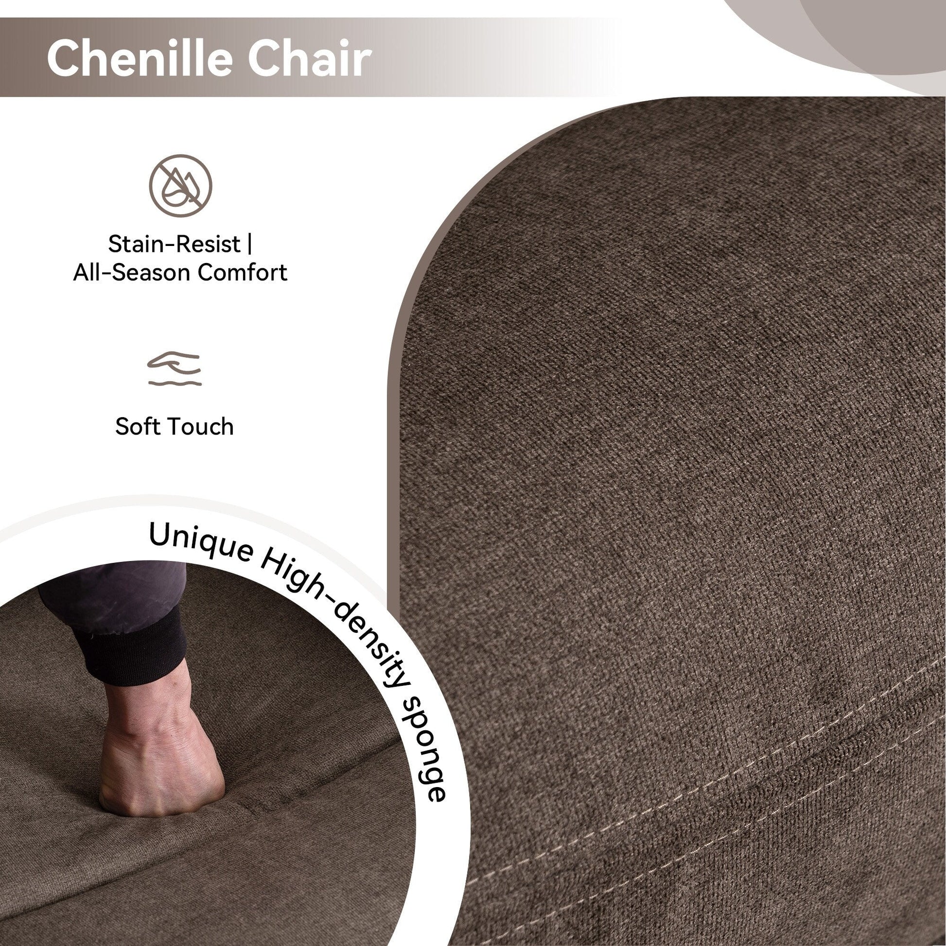 Fauteuil inclinable à 160° pour personnes âgées - Fauteuil inclinable électrique avec massage chauffant à 8 points, tissu chenille doux