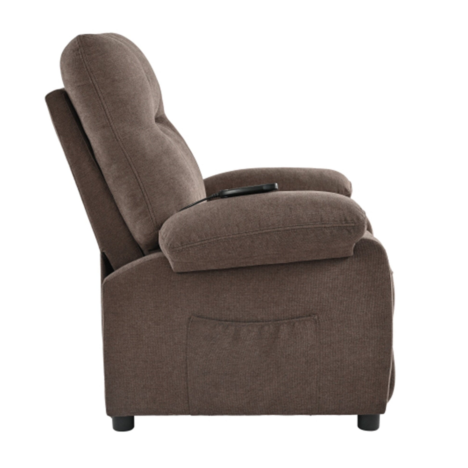 Fauteuil inclinable à 160° pour personnes âgées - Fauteuil inclinable électrique avec massage chauffant à 8 points, tissu chenille doux