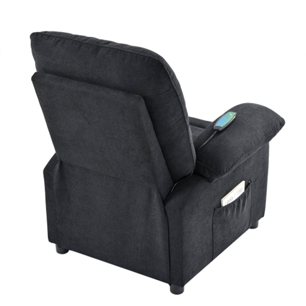 Fauteuil inclinable à 160° pour personnes âgées - Fauteuil inclinable électrique avec massage chauffant à 8 points, tissu chenille doux