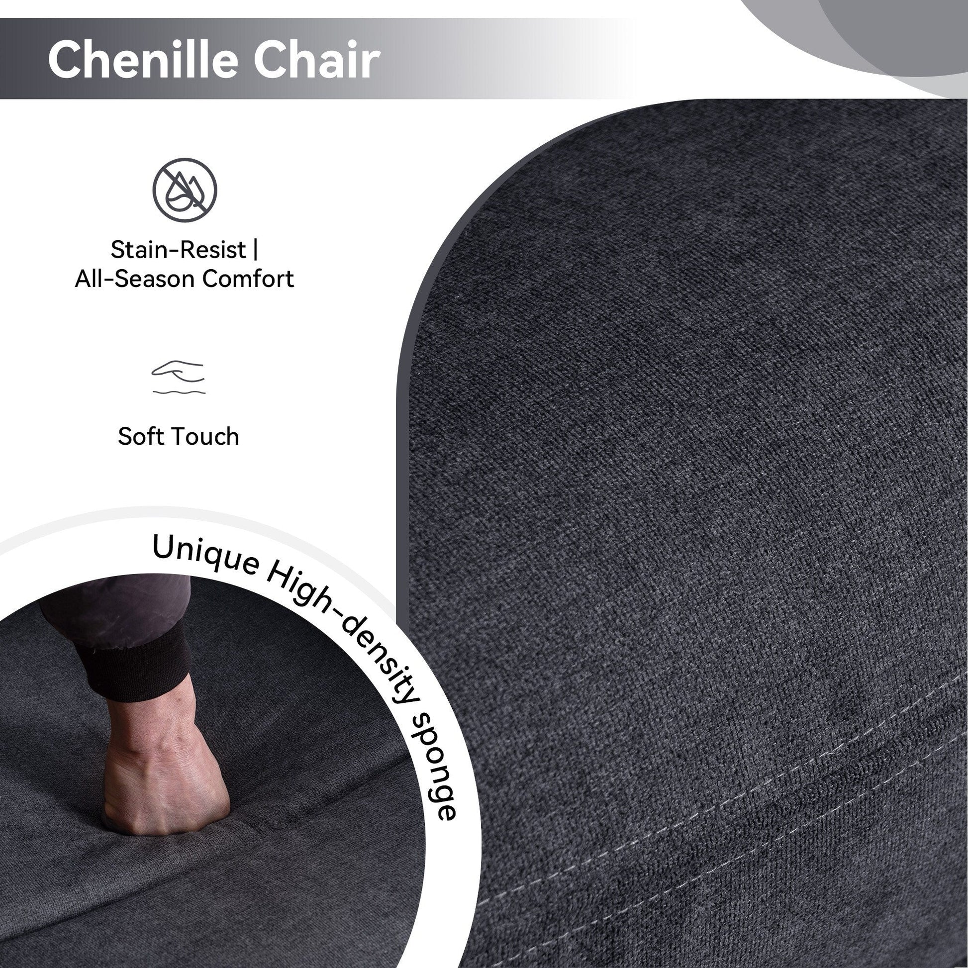 Fauteuil inclinable à 160° pour personnes âgées - Fauteuil inclinable électrique avec massage chauffant à 8 points, tissu chenille doux