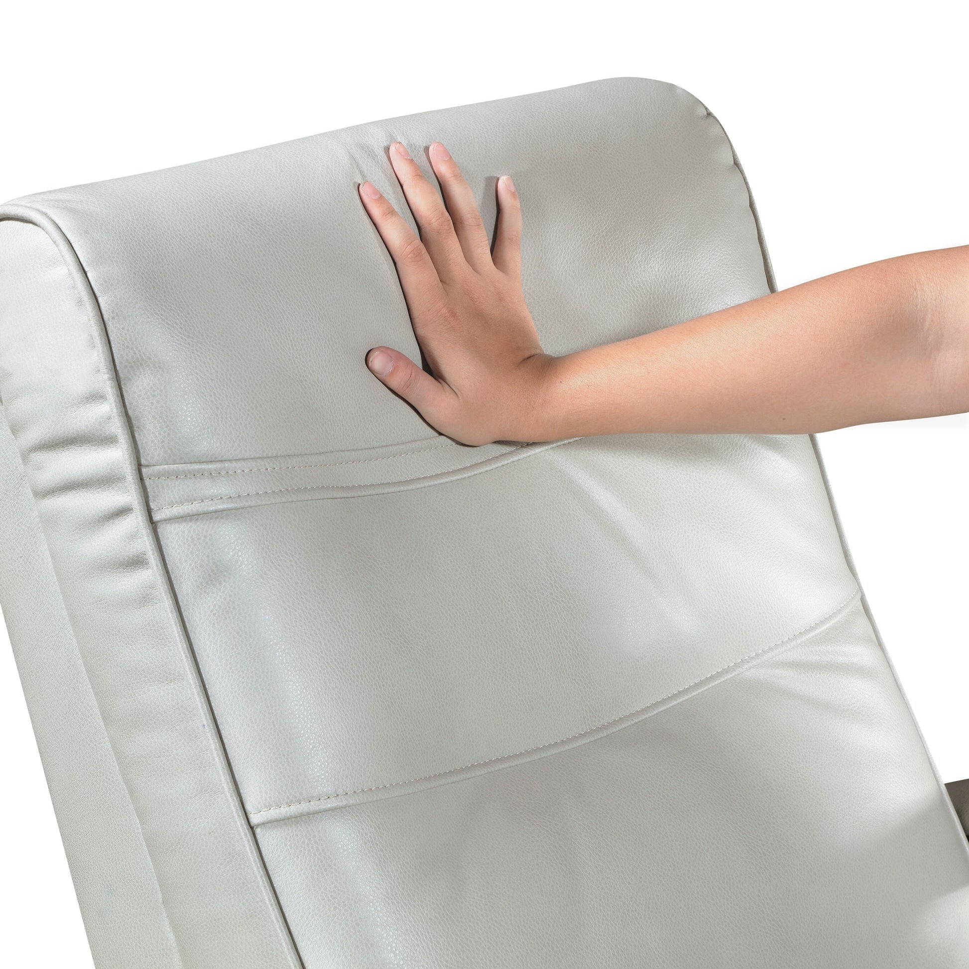 1 Fauteuil inclinable pivotant et basculant, revêtement en simili cuir, accoudoirs en bois de caoutchouc massif, meuble de salon luxueux