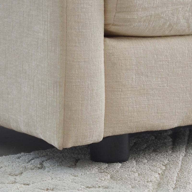 Ensemble 2 pièces, canapé surdimensionné avec assise extra profonde, recouvert de chenille, comprenant un canapé 3 places + un canapé 2 places.
