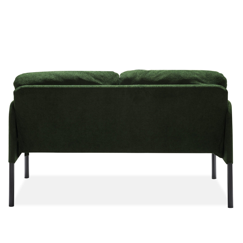 Canapé 2 places en tissu polyester, canapé 2 places moderne, canapé confortable et compact pour salon, chambre à coucher ou bureau.