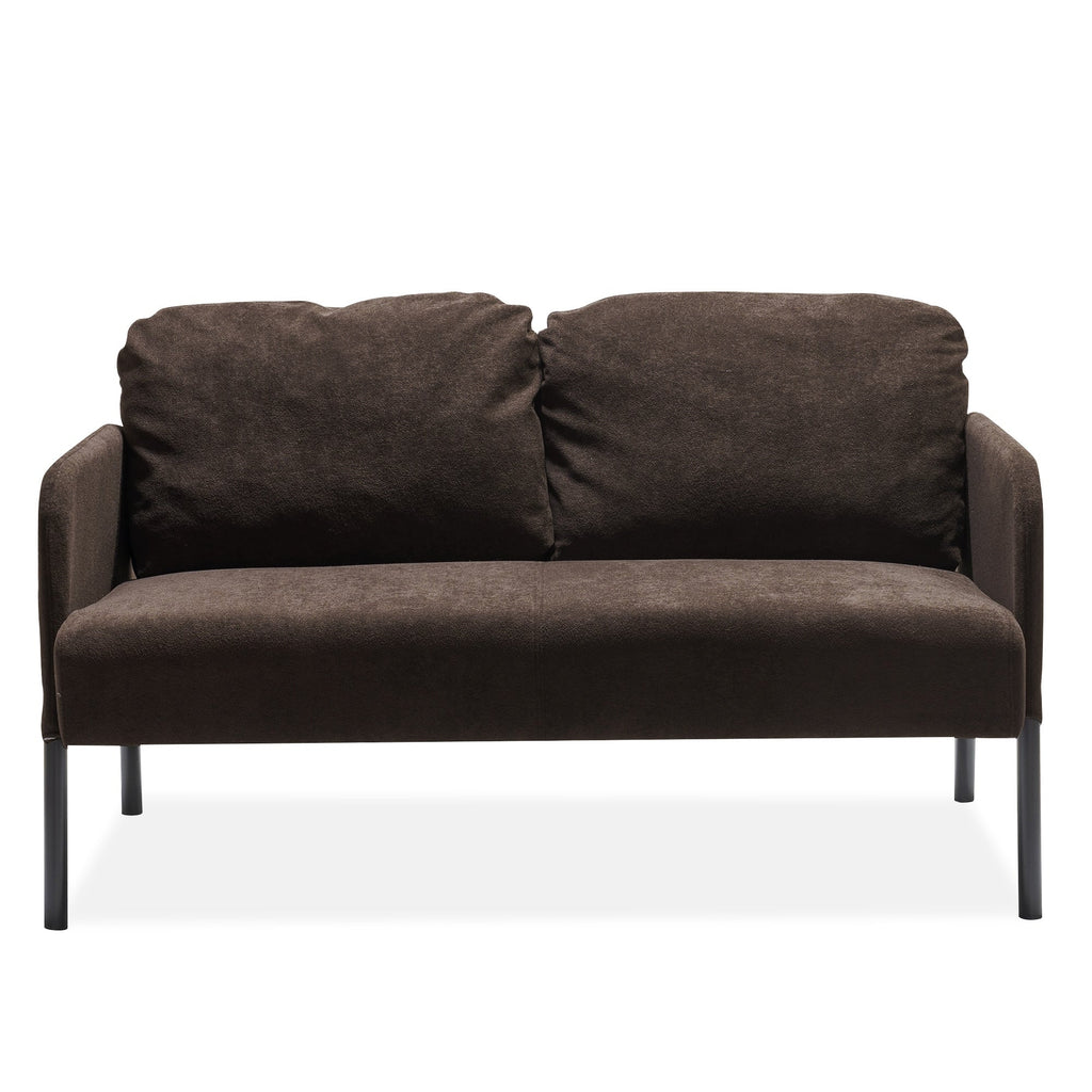 Canapé 2 places en tissu polyester, canapé 2 places moderne, canapé confortable et compact pour salon, chambre à coucher ou bureau.