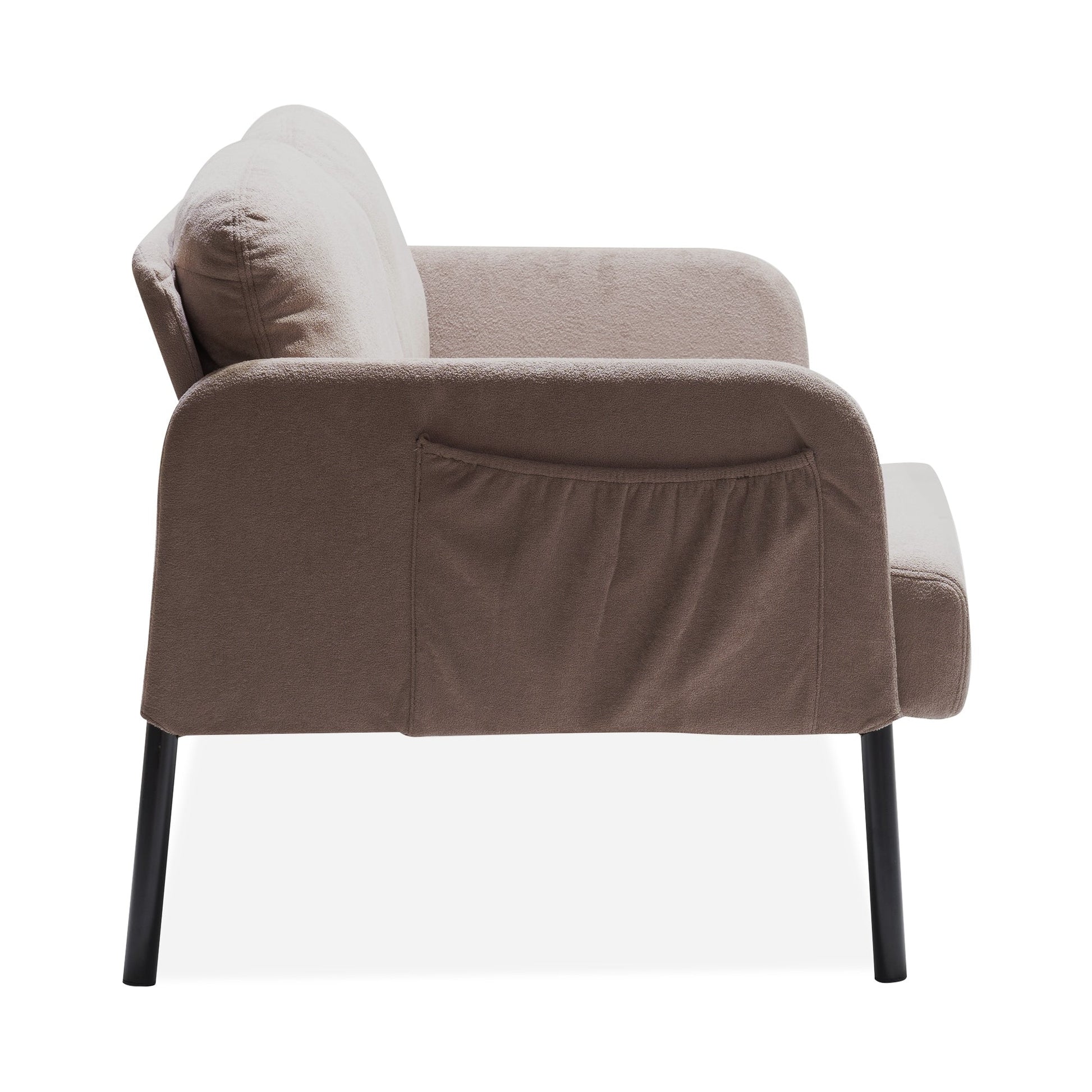 Canapé 2 places en tissu polyester, canapé 2 places moderne, canapé confortable et compact pour salon, chambre à coucher ou bureau.