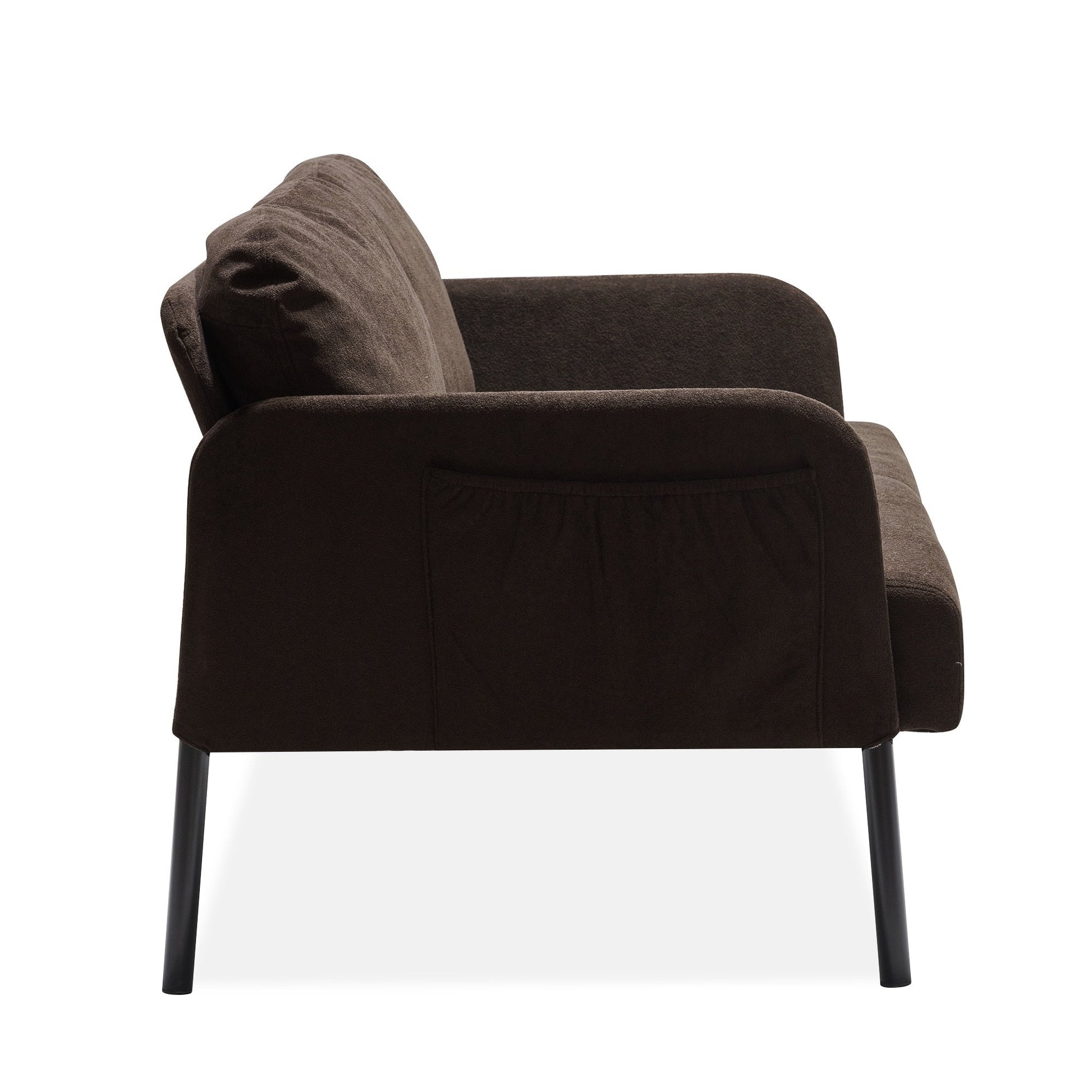 Canapé 2 places en tissu polyester, canapé 2 places moderne, canapé confortable et compact pour salon, chambre à coucher ou bureau.