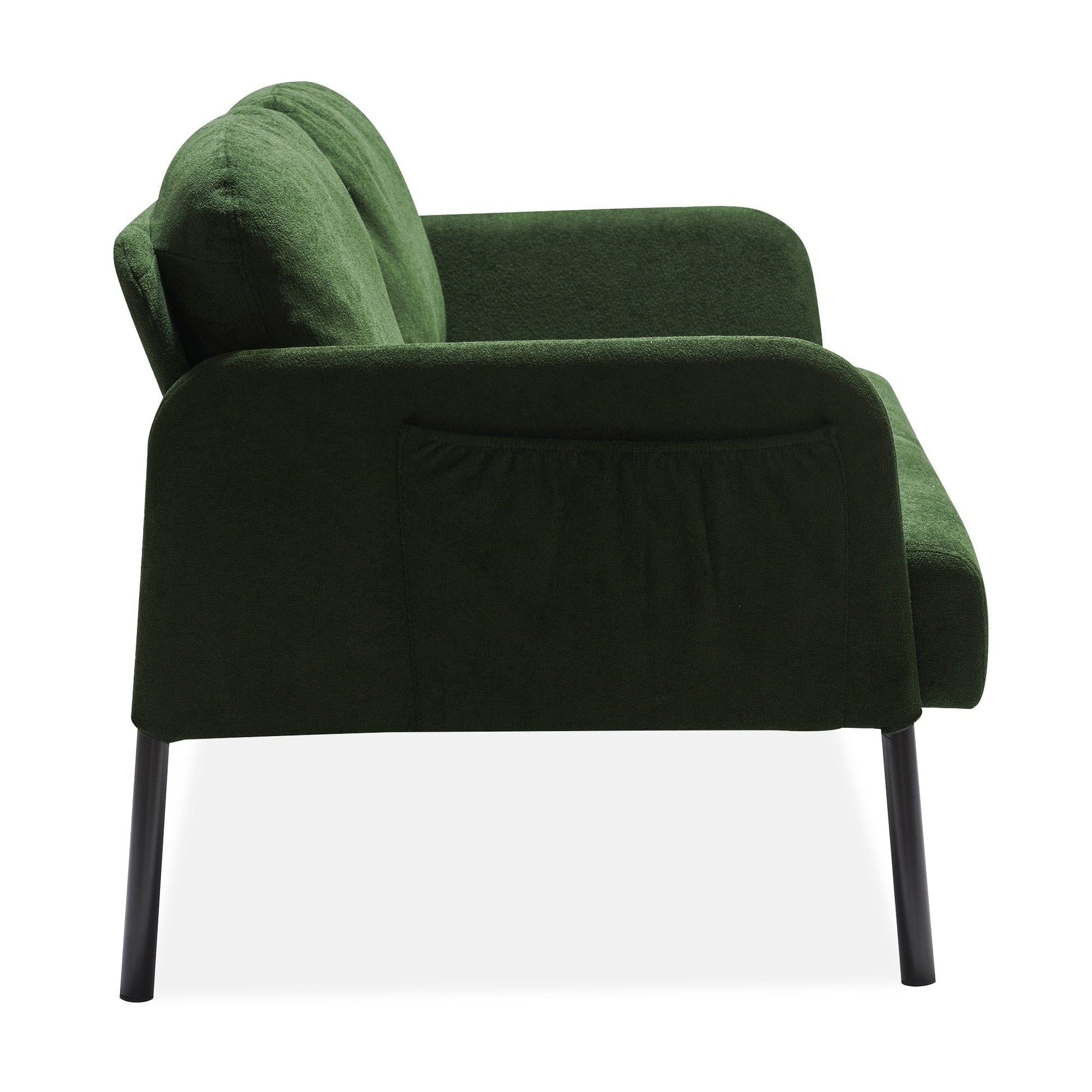 Canapé 2 places en tissu polyester, canapé 2 places moderne, canapé confortable et compact pour salon, chambre à coucher ou bureau.