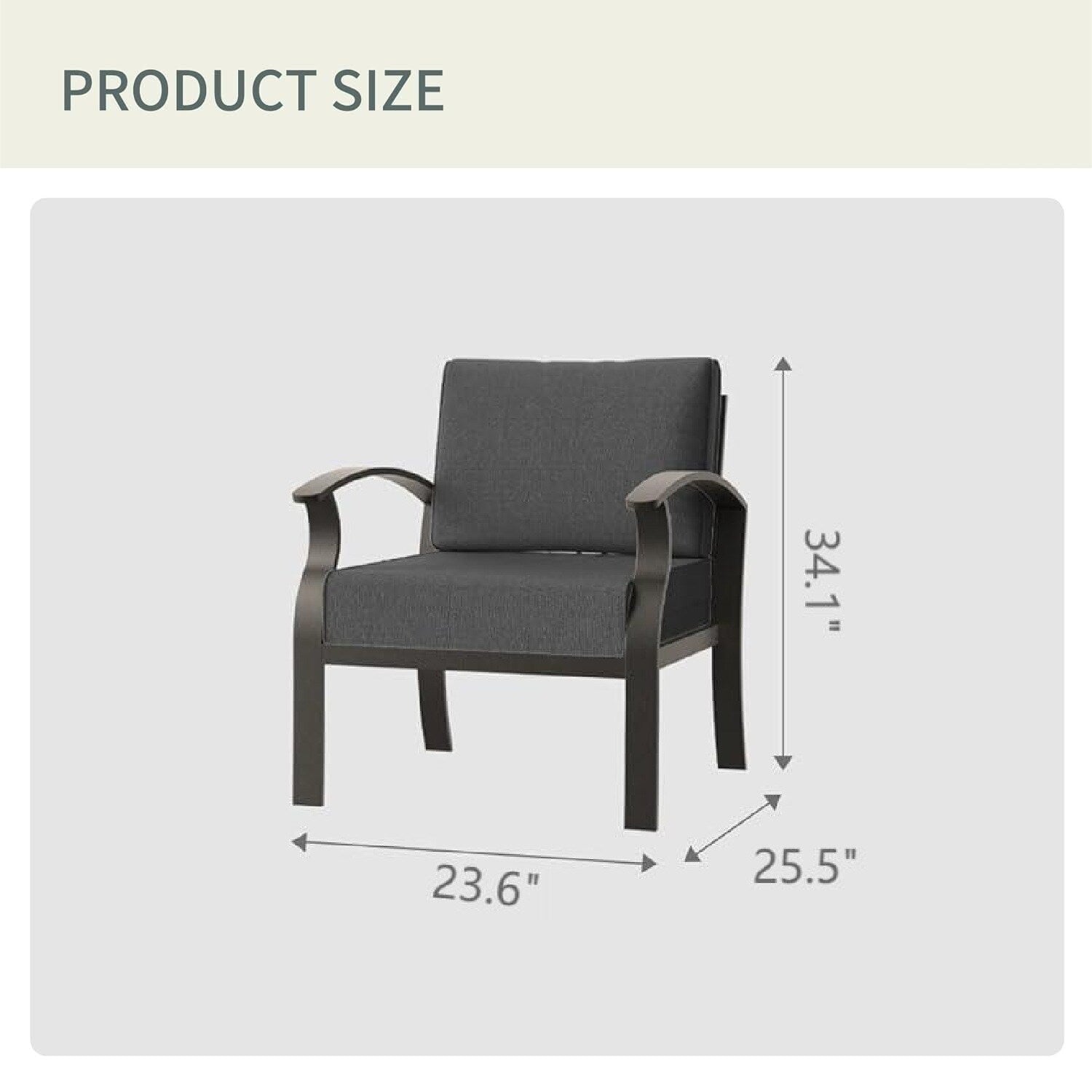 Canapés/Fauteuils d'extérieur en aluminium 2 places avec coussins noirs
