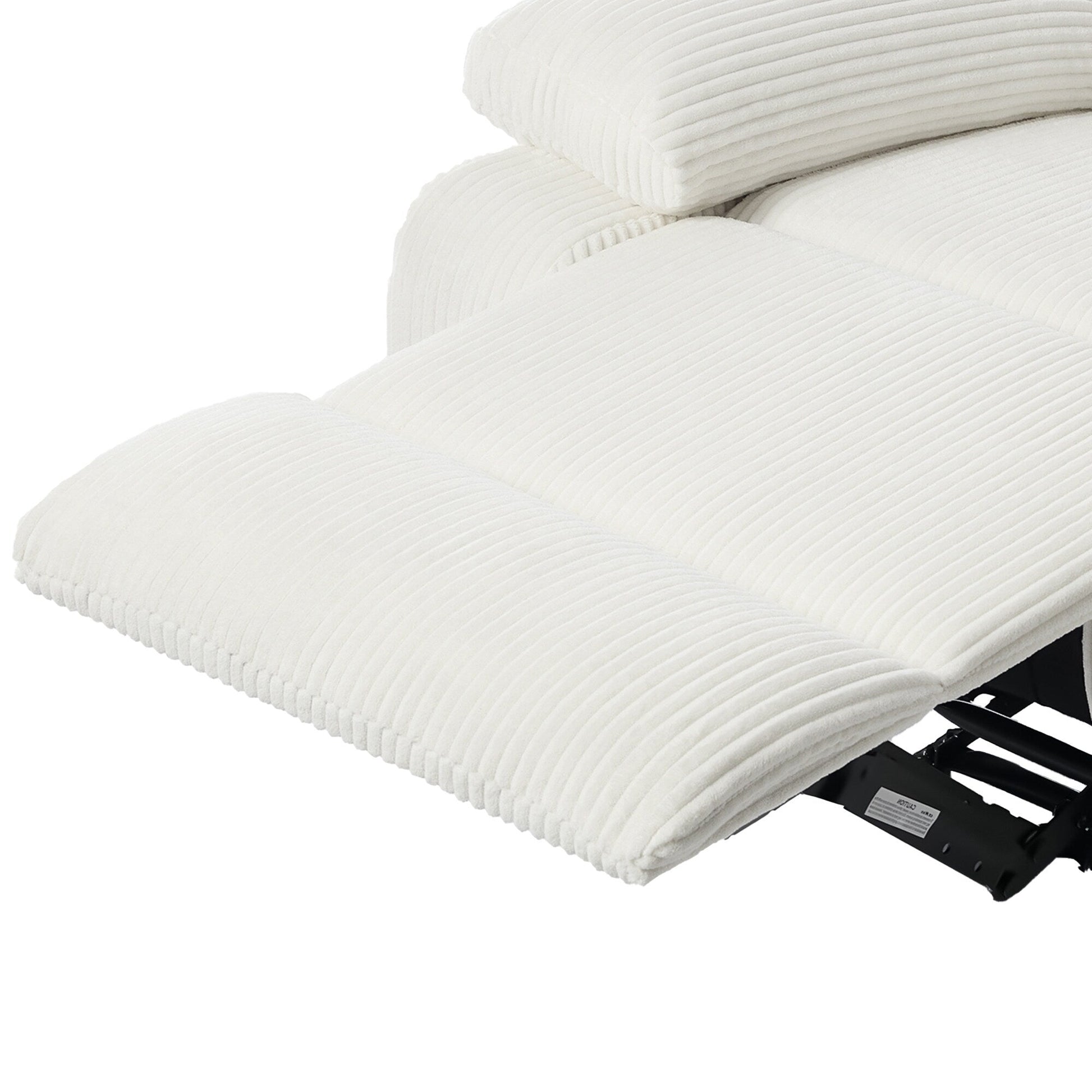 2 chaises inclinables manuelles en velours côtelé modernes, fauteuils d'appoint surdimensionnés avec accoudoirs larges