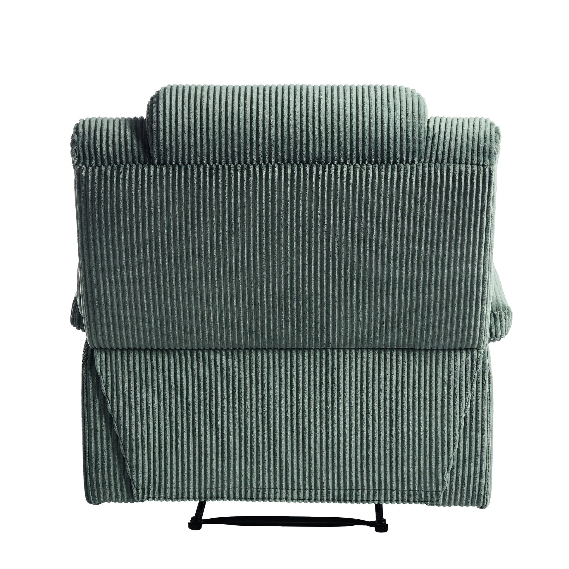 2 chaises inclinables manuelles en velours côtelé modernes, fauteuils d'appoint surdimensionnés avec accoudoirs larges
