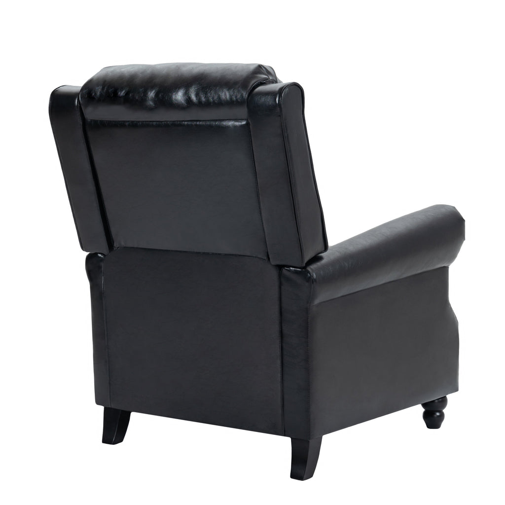 2 ensembles de chaises inclinables rembourrées modernes avec revêtement en cuir PU/tissu