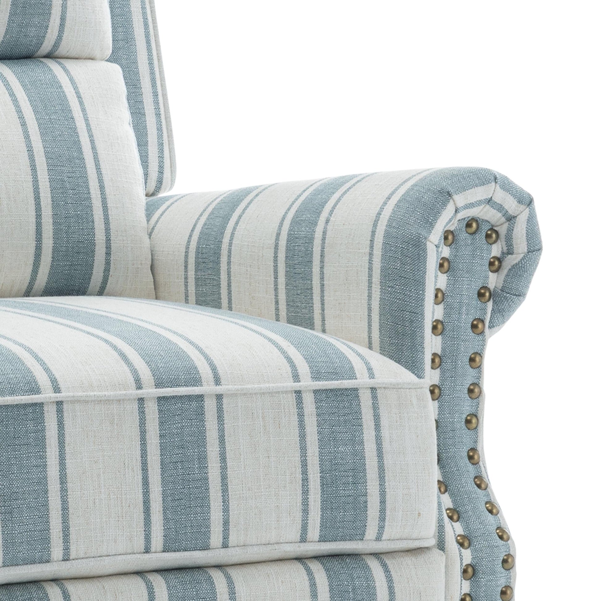 2 chaises inclinables à dossier basculant avec assise rembourrée et tête de clou