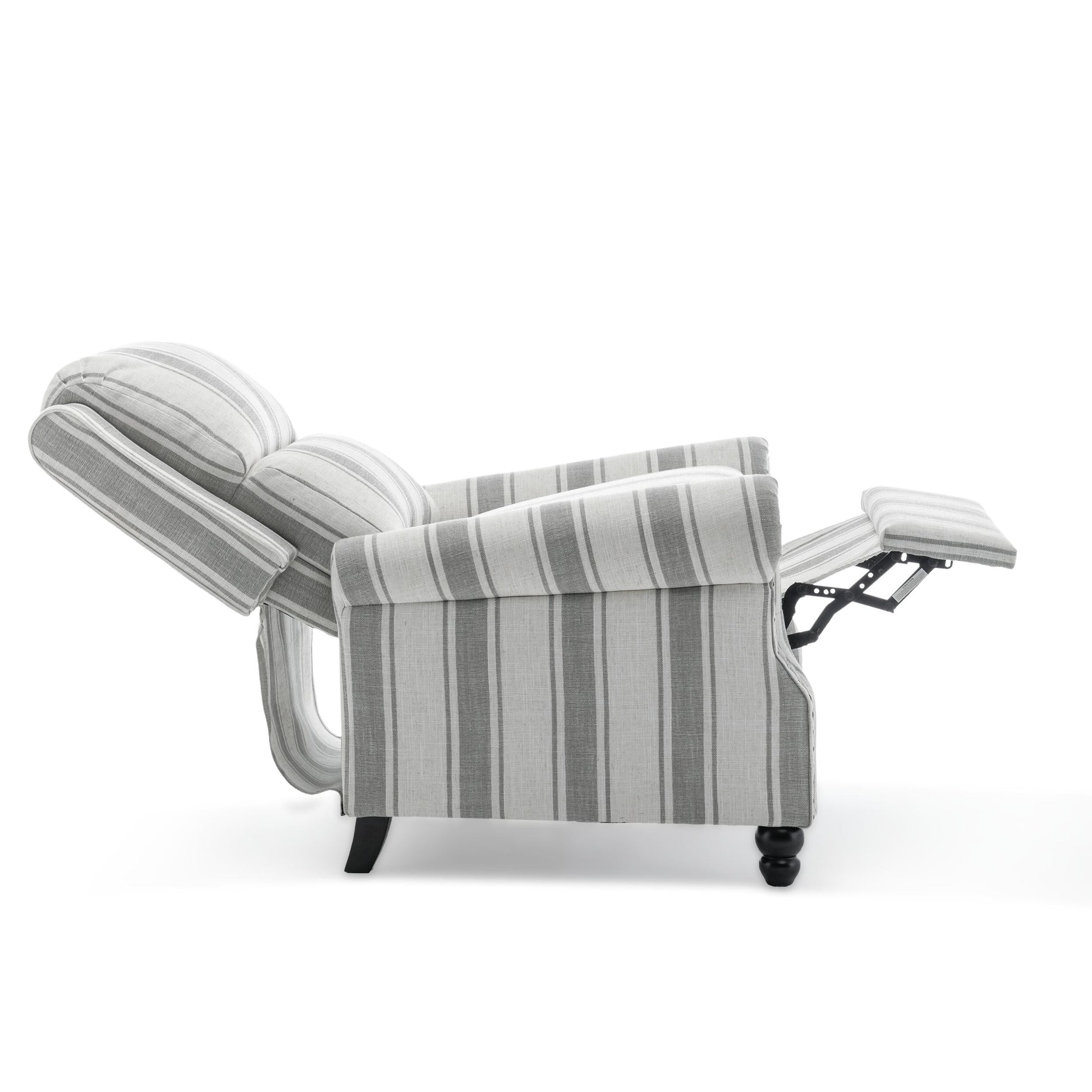 2 chaises inclinables à dossier basculant avec assise rembourrée et tête de clou