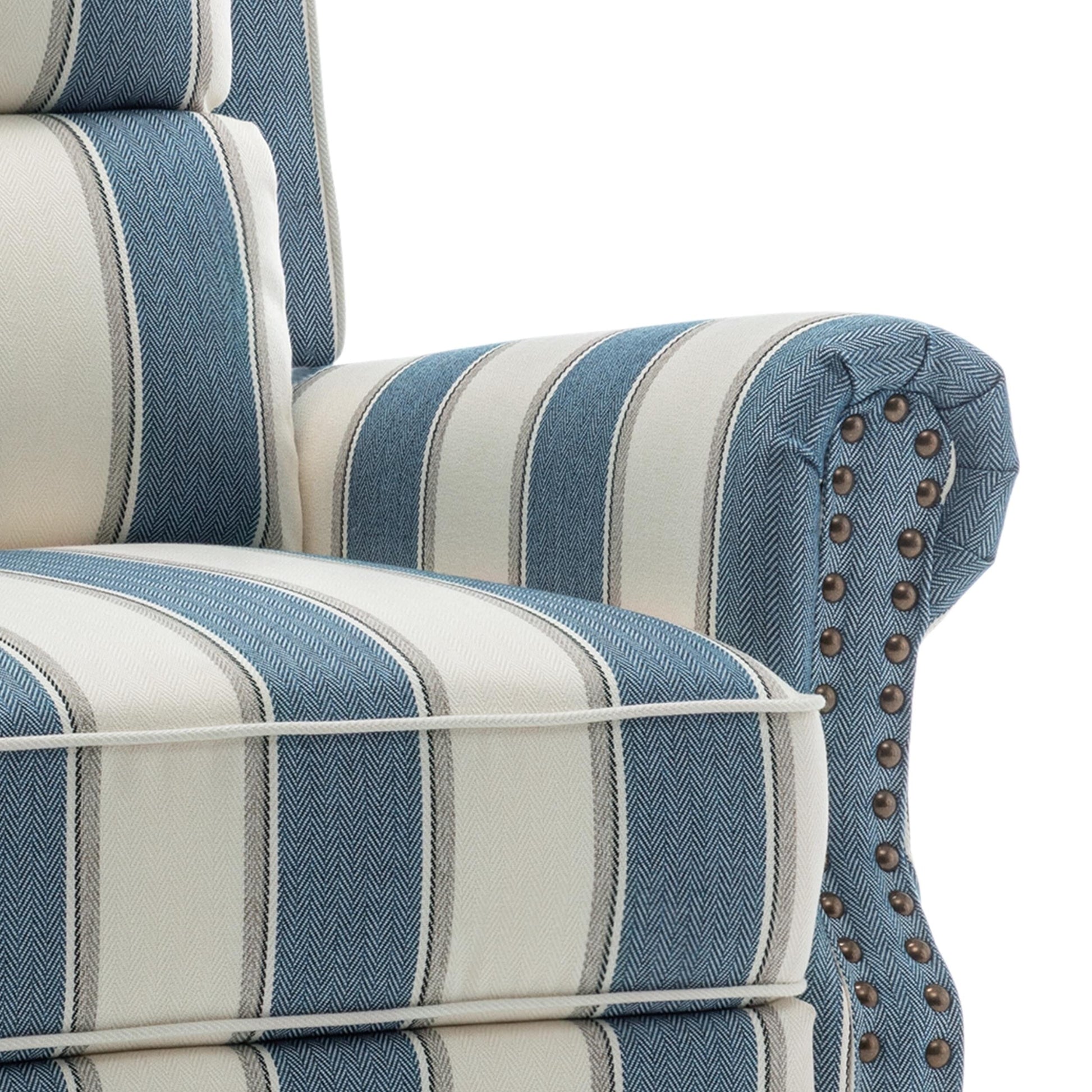 2 chaises inclinables à dossier basculant avec assise rembourrée et tête de clou