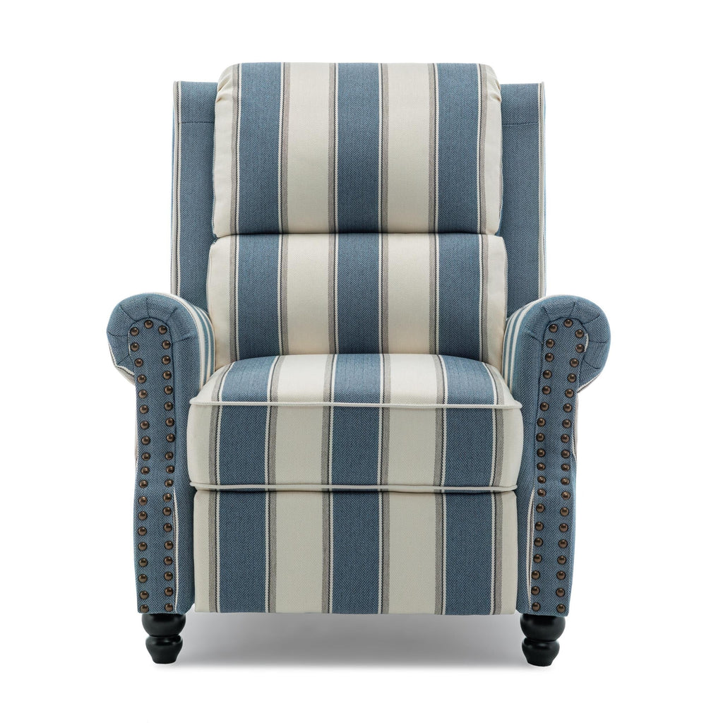 2 chaises inclinables à dossier basculant avec assise rembourrée et tête de clou