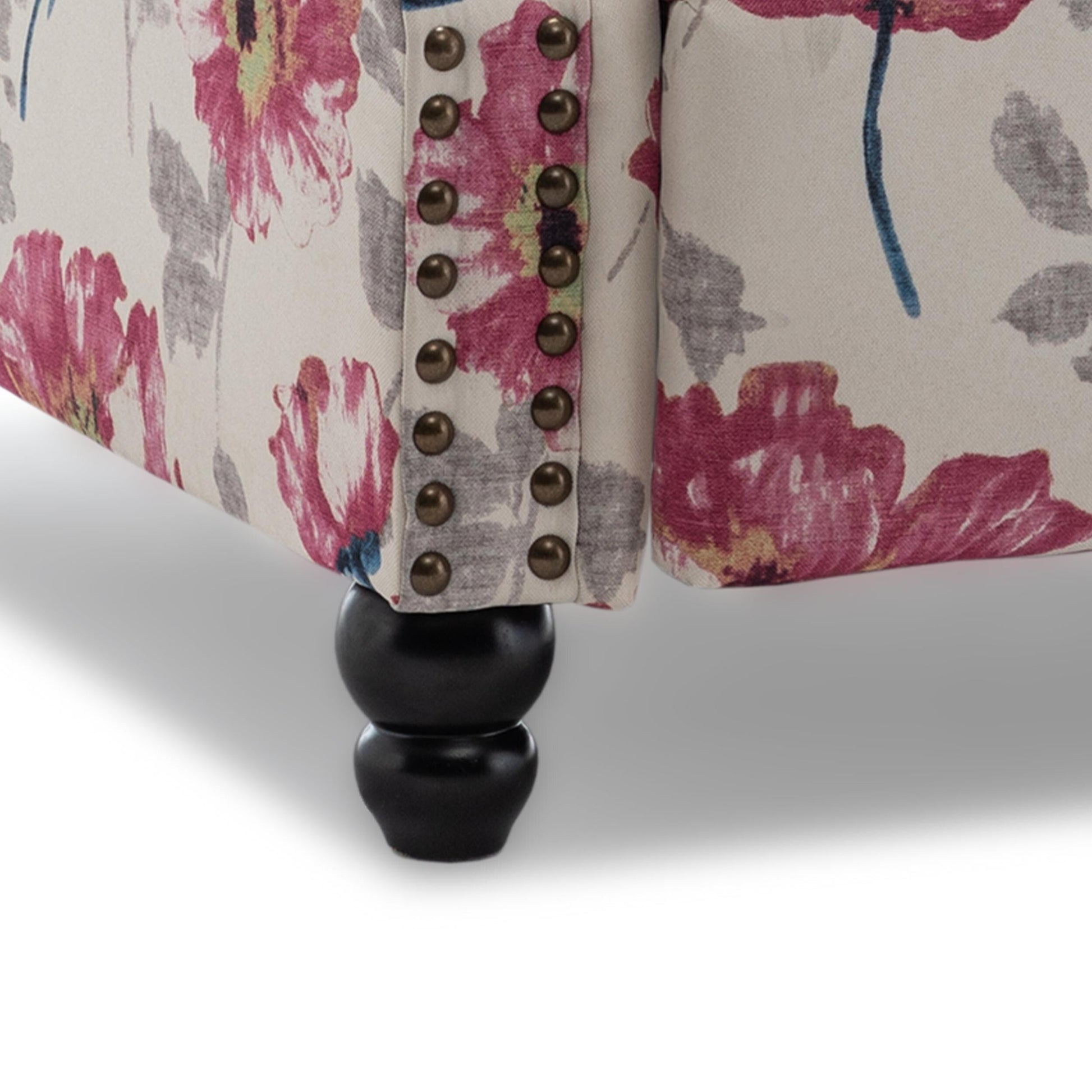 2 chaises inclinables à dossier basculant avec assise rembourrée et tête de clou