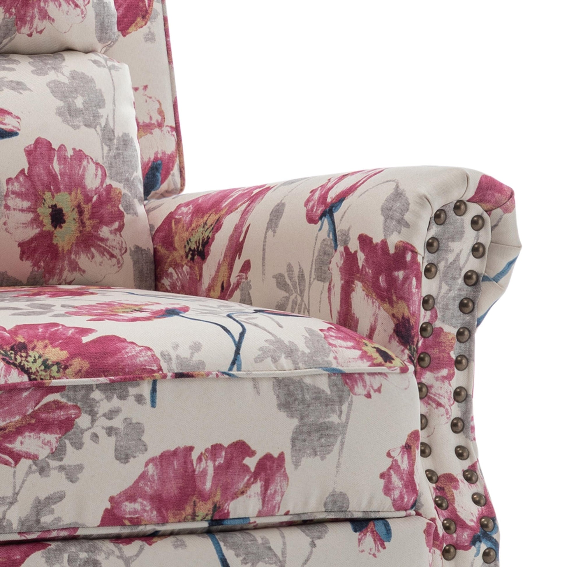 2 chaises inclinables à dossier basculant avec assise rembourrée et tête de clou