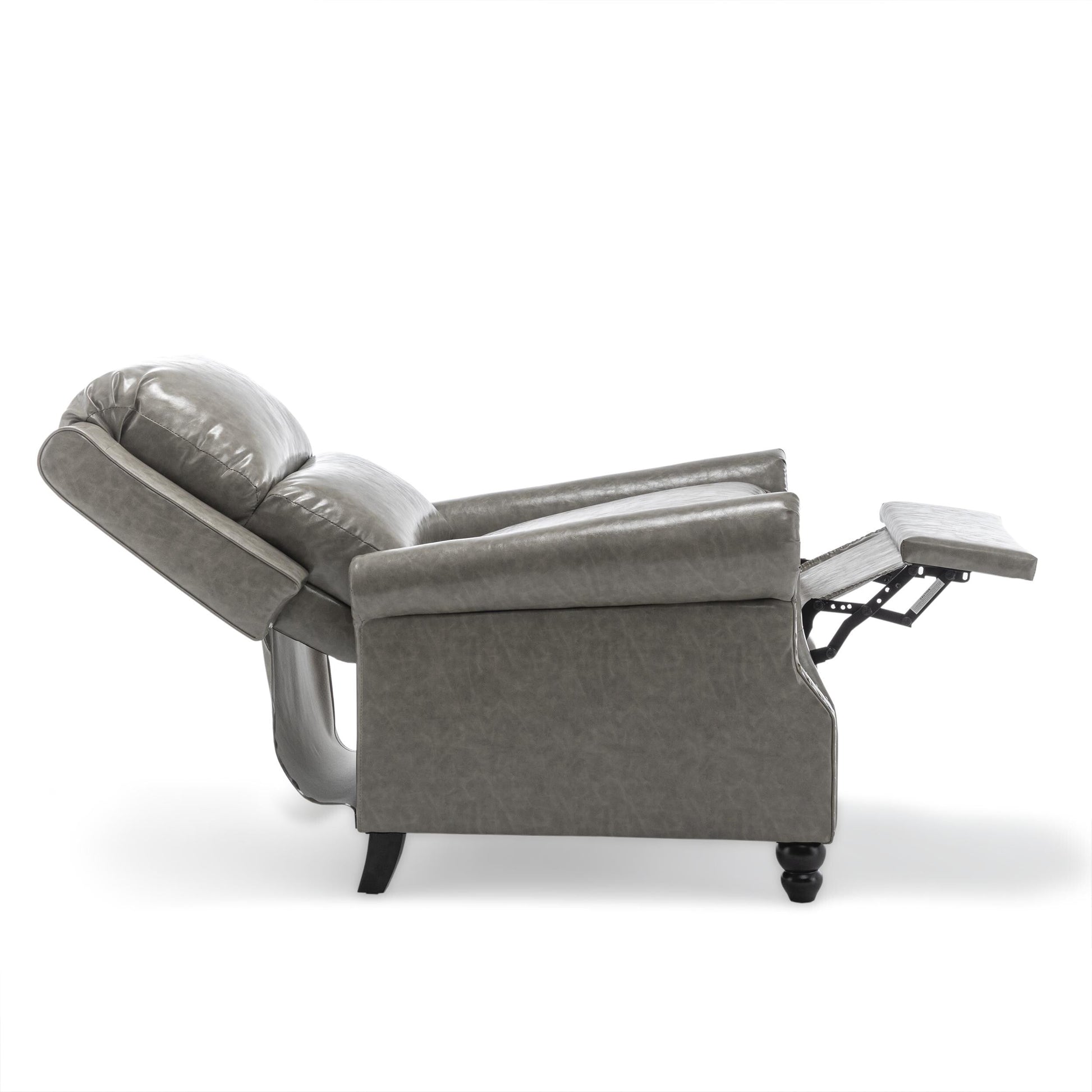 2 chaises inclinables à dossier basculant avec assise rembourrée et tête de clou