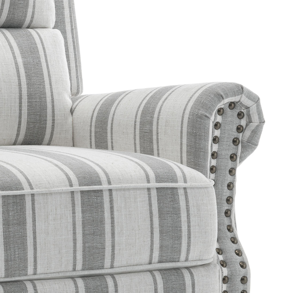 2 chaises inclinables à dossier basculant avec assise rembourrée et tête de clou