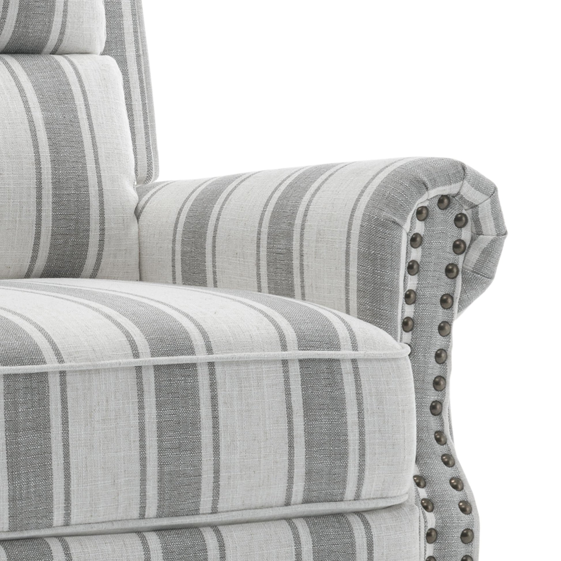 2 chaises inclinables à dossier basculant avec assise rembourrée et tête de clou