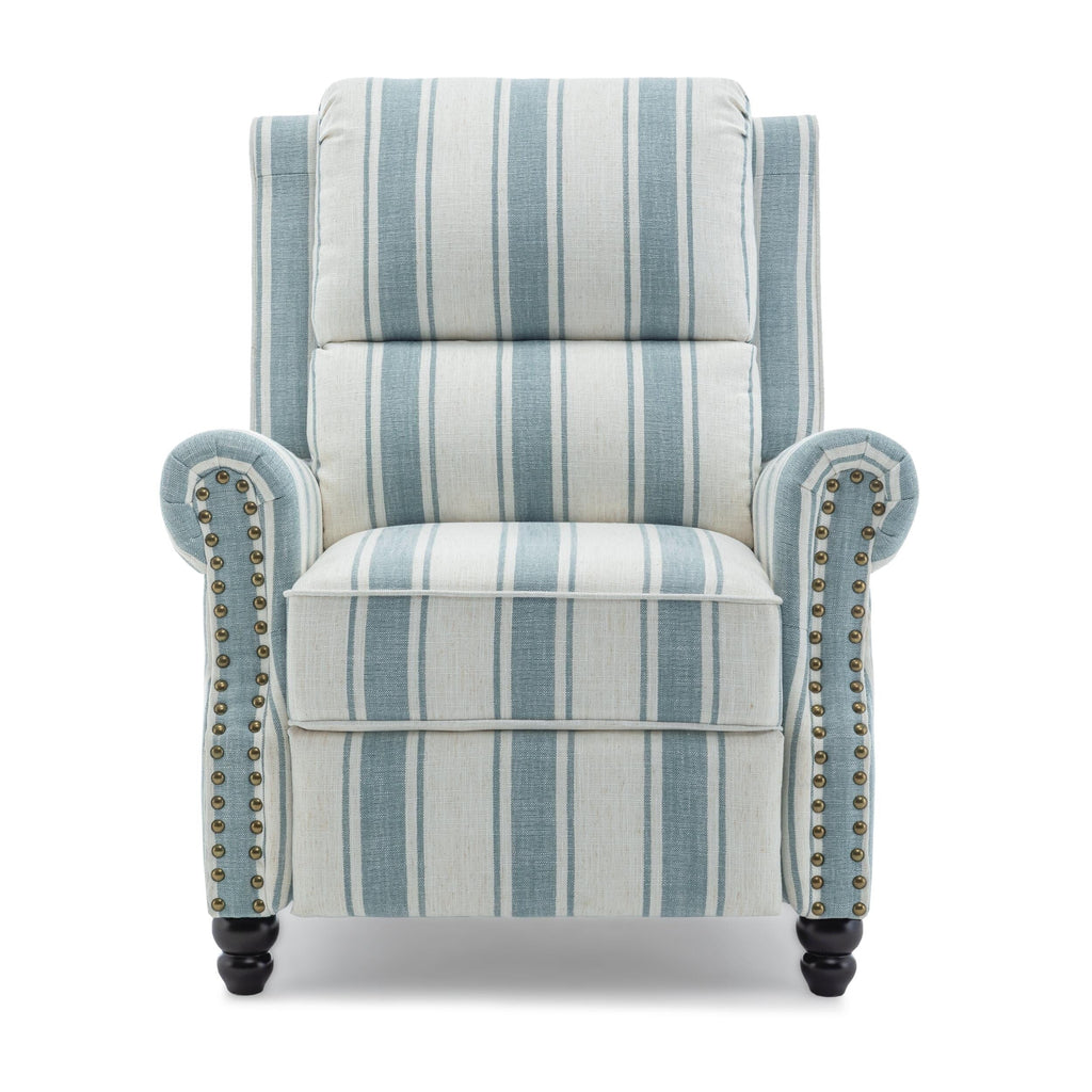 2 chaises inclinables à dossier basculant avec assise rembourrée et tête de clou