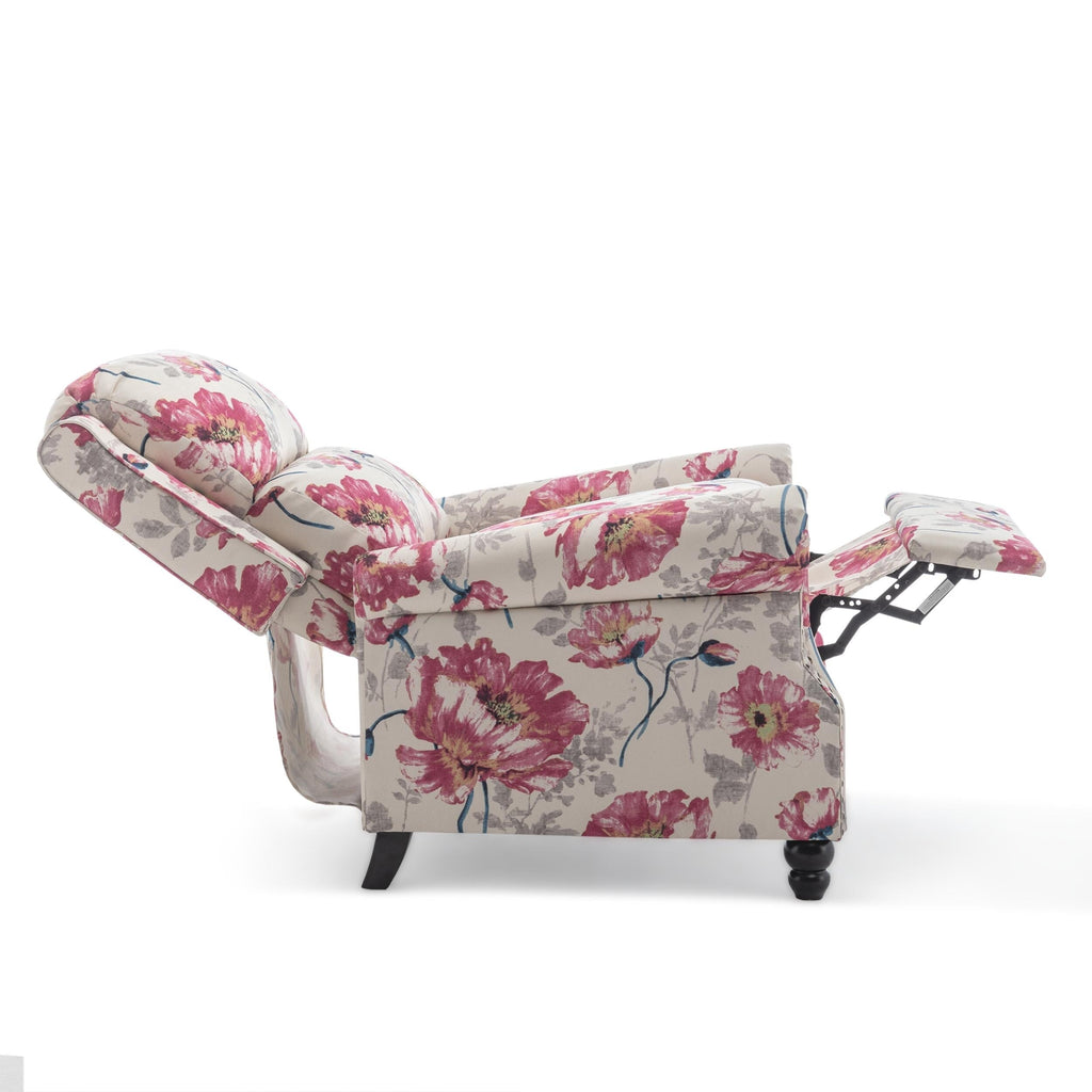 2 chaises inclinables à dossier basculant avec assise rembourrée et tête de clou