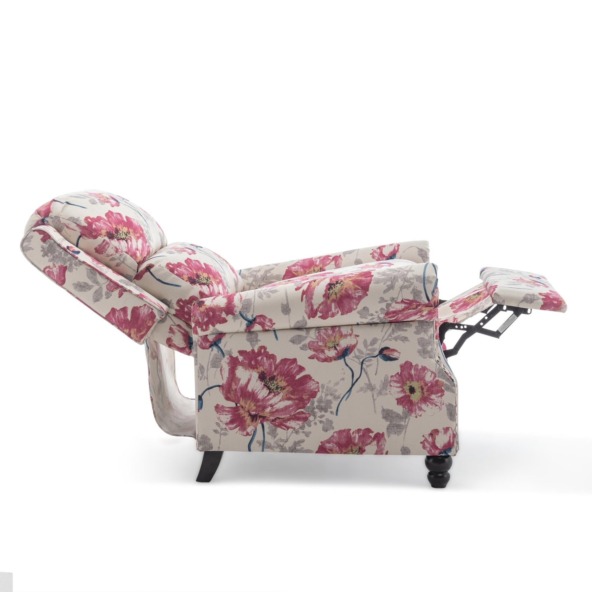 2 chaises inclinables à dossier basculant avec assise rembourrée et tête de clou
