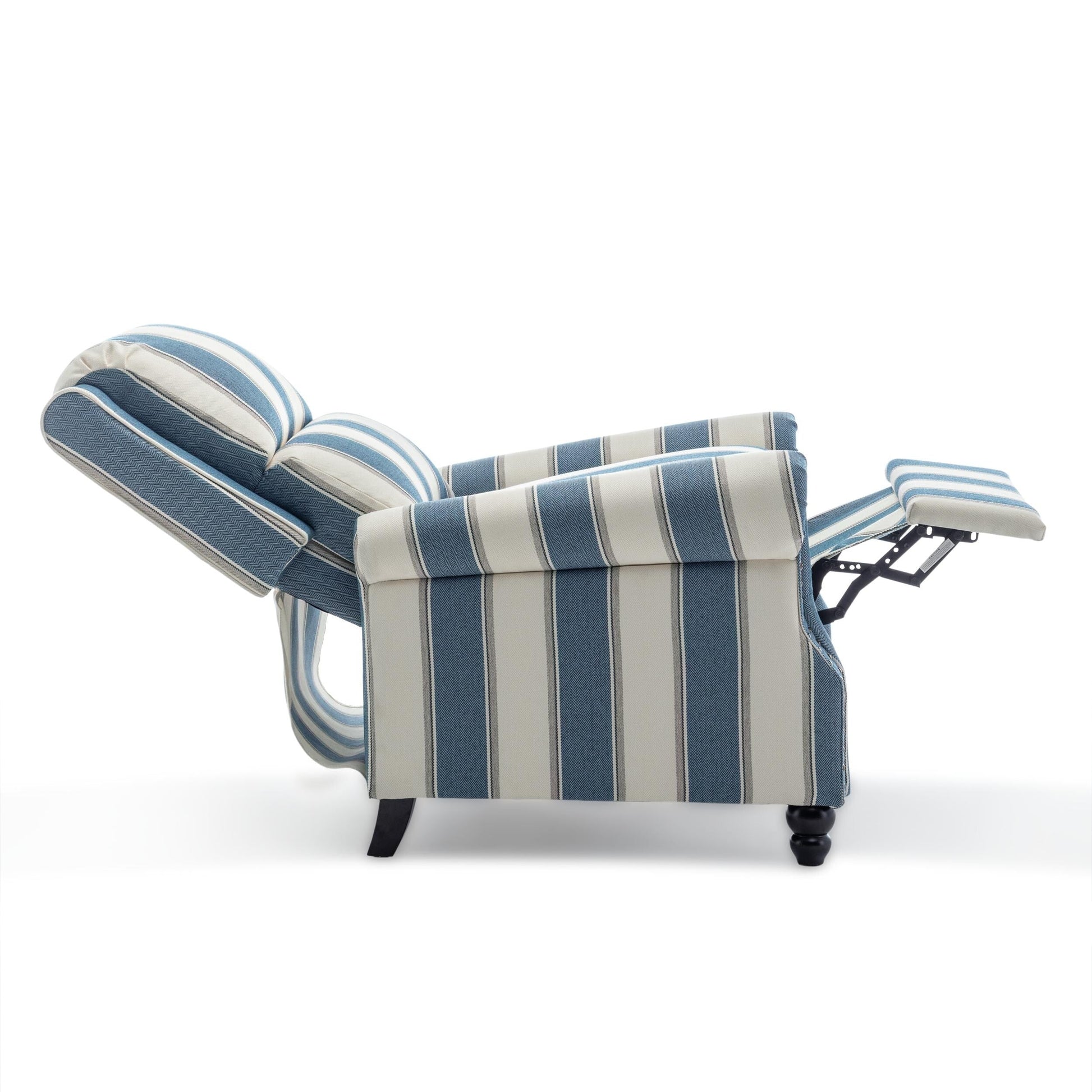 2 chaises inclinables à dossier basculant avec assise rembourrée et tête de clou