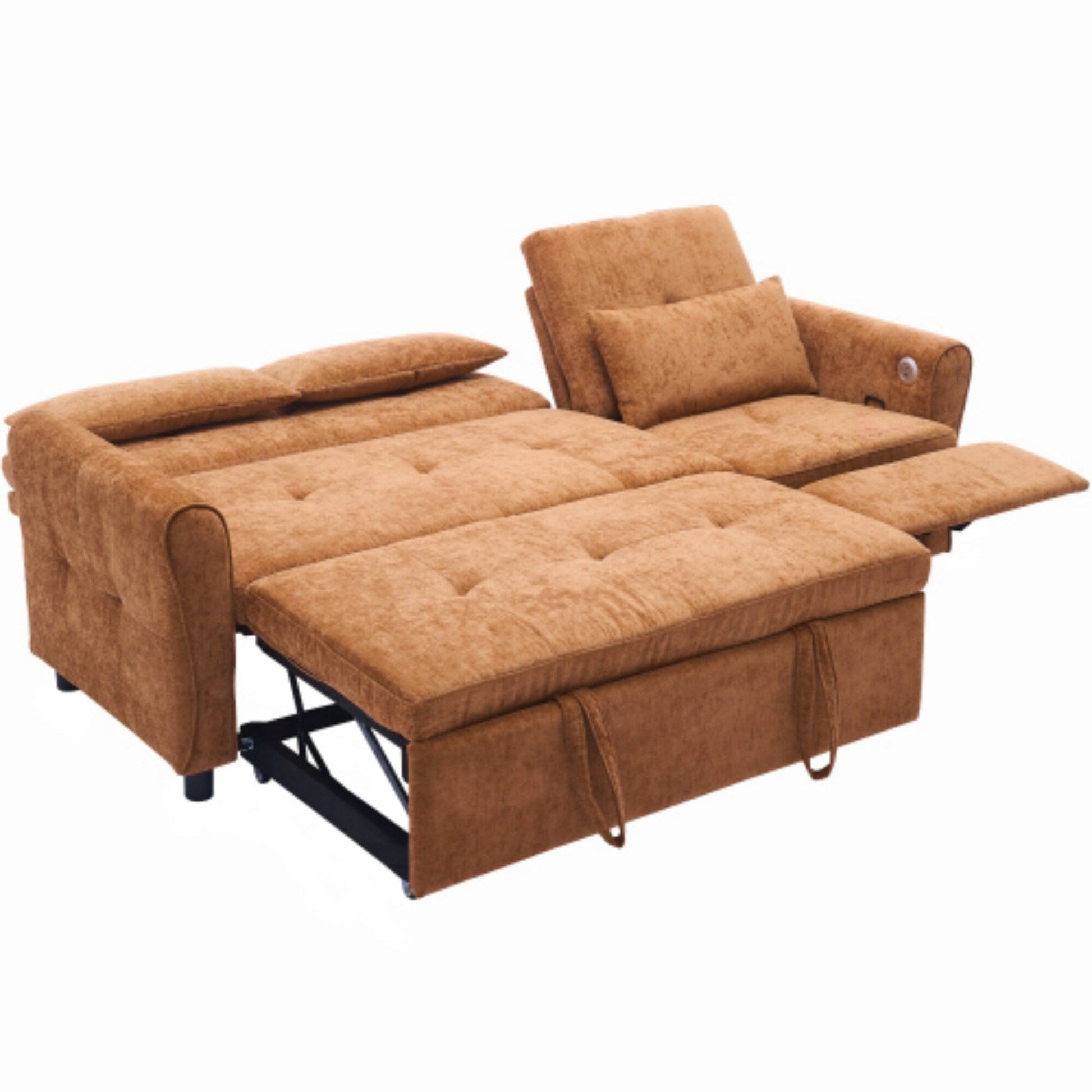 Canapé 2-en-1 avec lit escamotable et dossier inclinable réversible de Harper&amp;Bright Designs