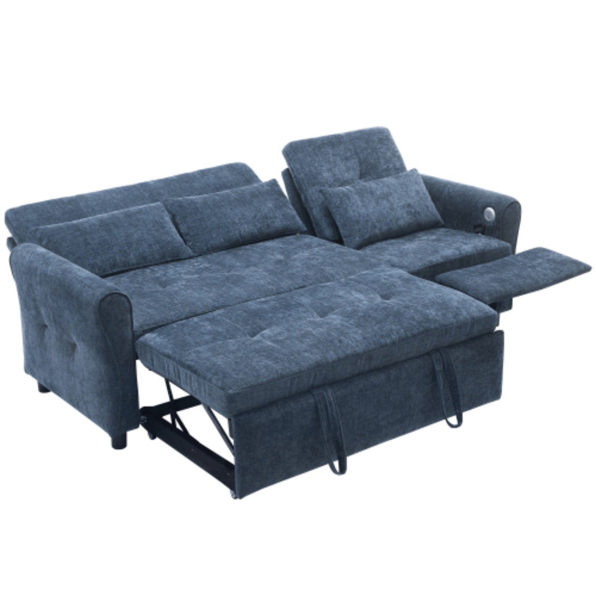 Canapé 2-en-1 avec lit escamotable et dossier inclinable réversible de Harper&amp;Bright Designs