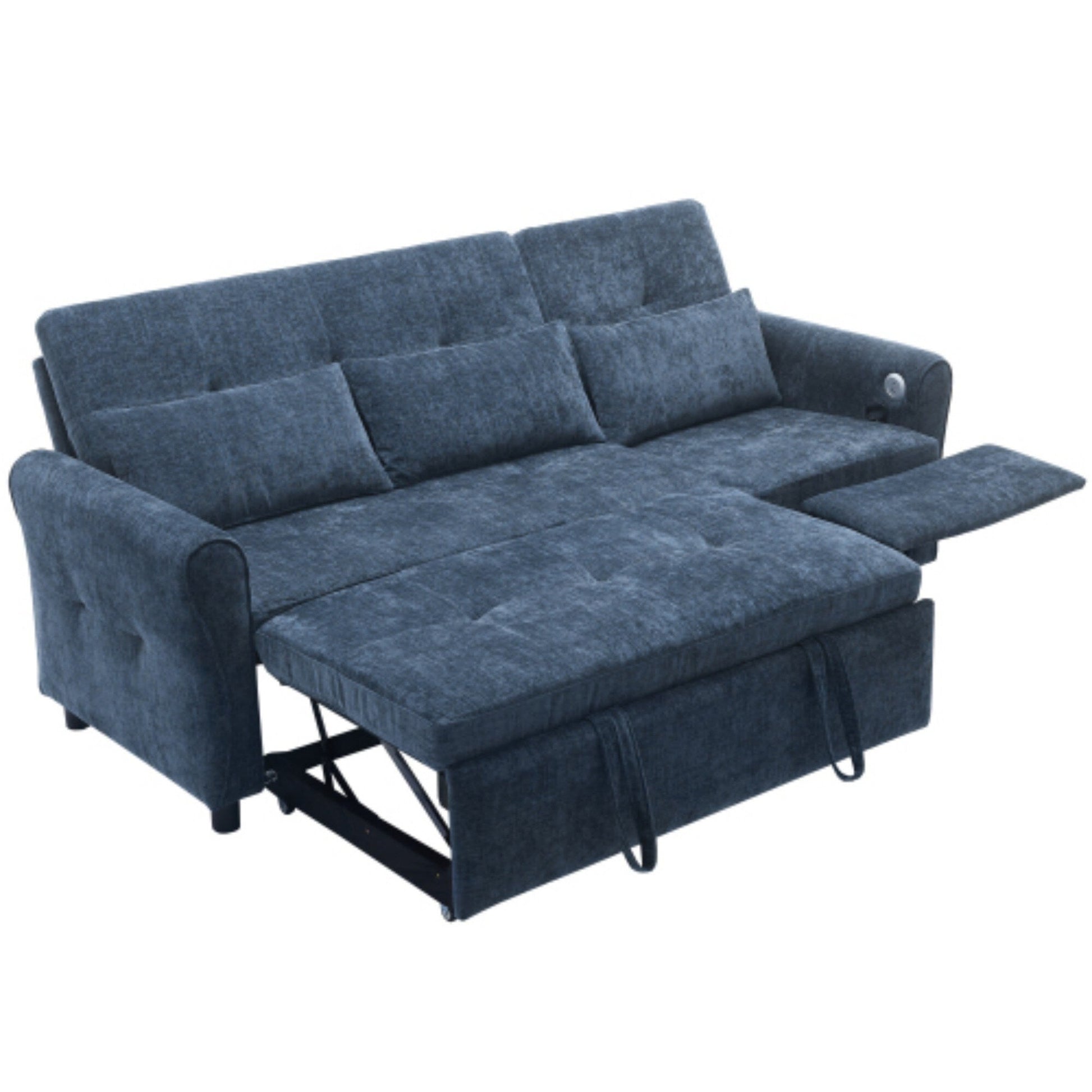 Canapé 2-en-1 avec lit escamotable et dossier inclinable réversible de Harper&amp;Bright Designs
