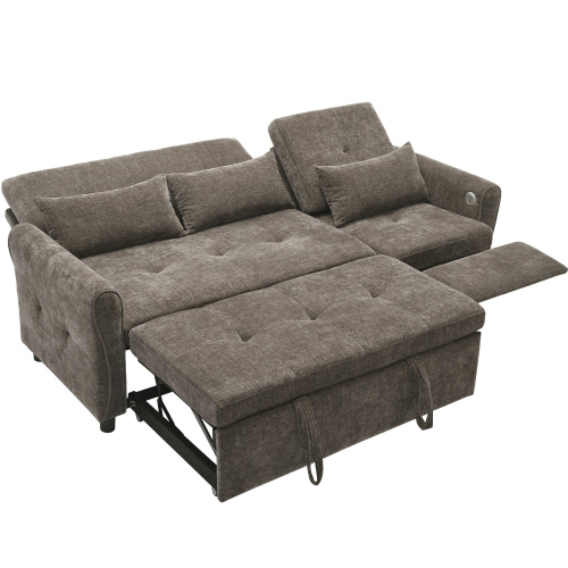 Canapé 2-en-1 avec lit escamotable et dossier inclinable réversible de Harper&amp;Bright Designs