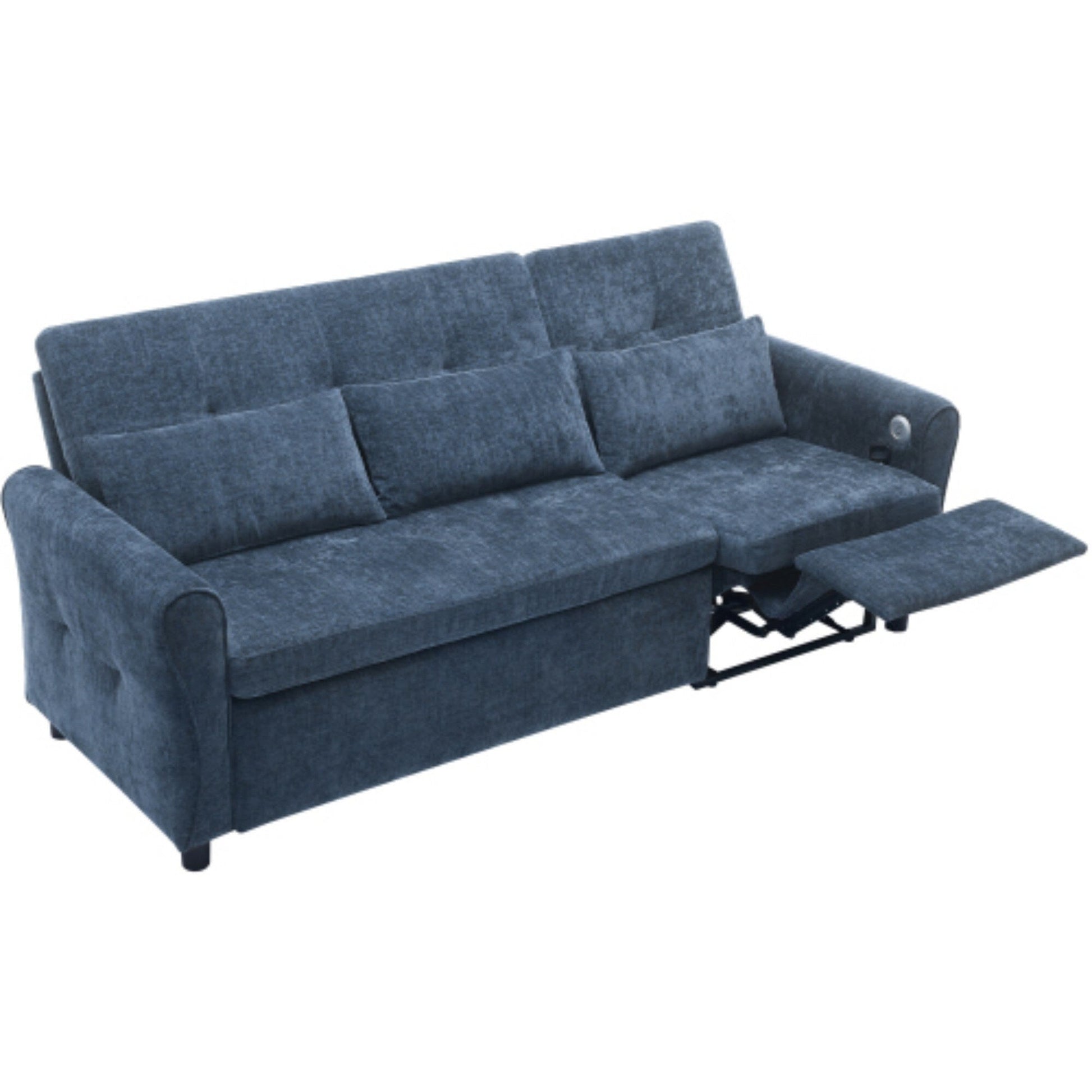 Canapé 2-en-1 avec lit escamotable et dossier inclinable réversible de Harper&amp;Bright Designs