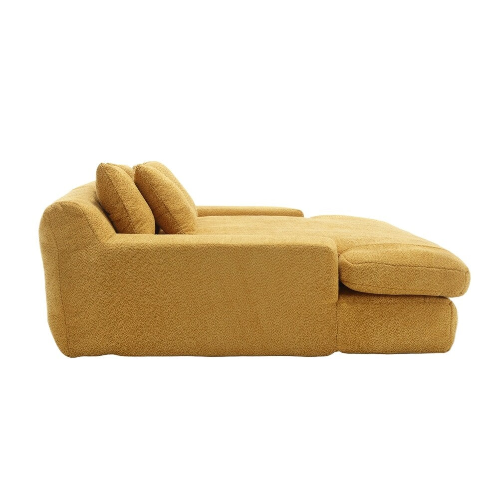 Canapé 2 places, modèle "paresseux", avec 5 coussins de dos, canapé confortable, canapé bas avec assise profonde pour le salon.