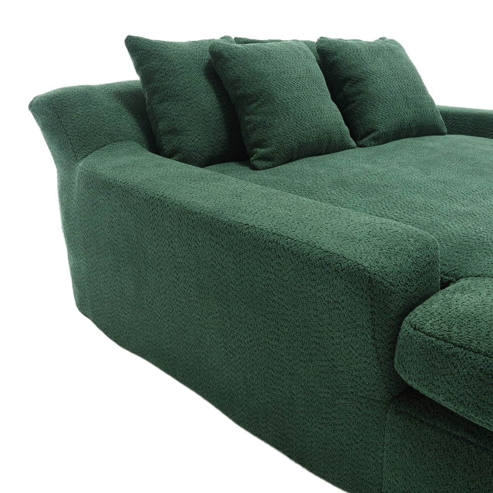 Canapé 2 places, modèle "paresseux", avec 5 coussins de dos, canapé confortable, canapé bas avec assise profonde pour le salon.