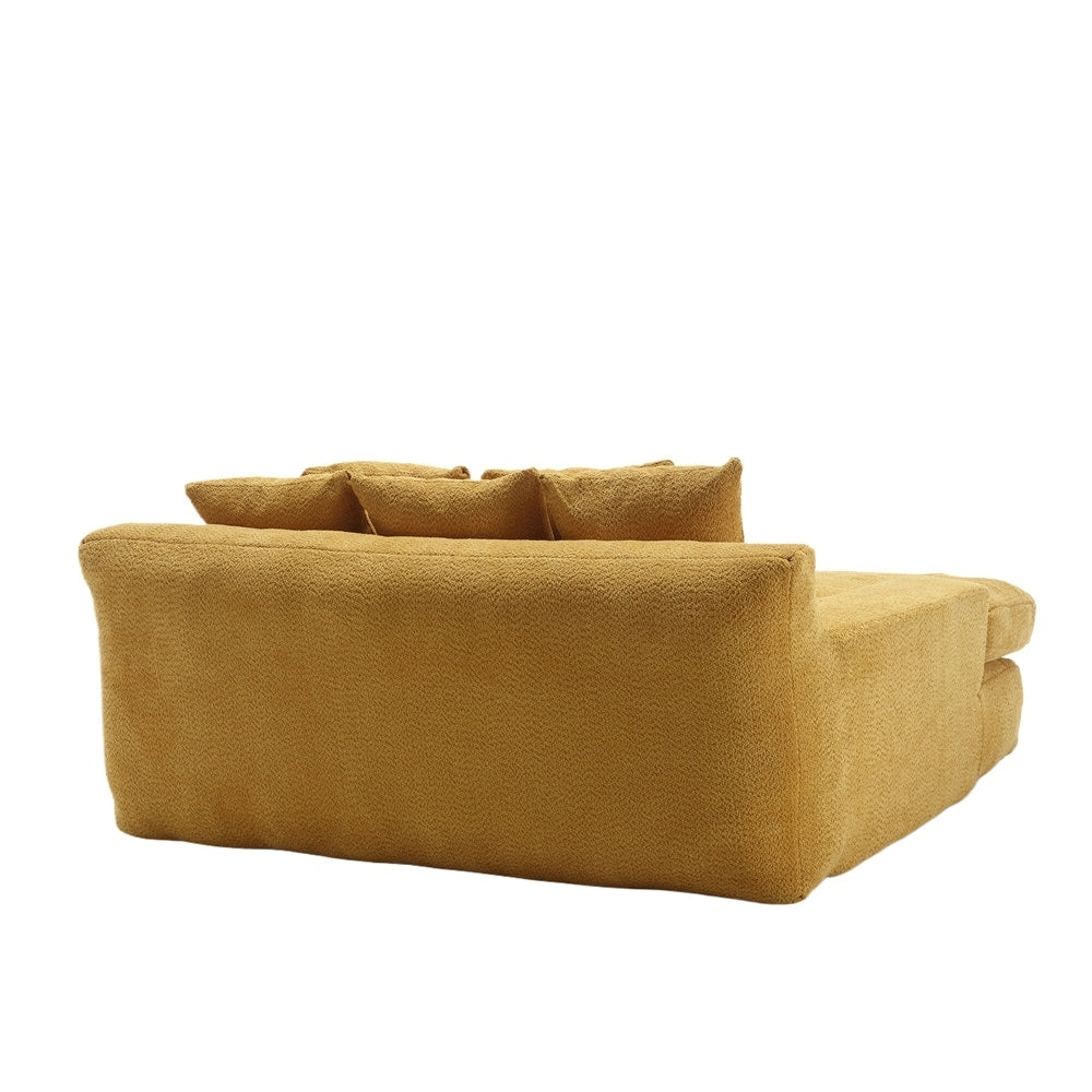 Canapé 2 places, modèle "paresseux", avec 5 coussins de dos, canapé confortable, canapé bas avec assise profonde pour le salon.