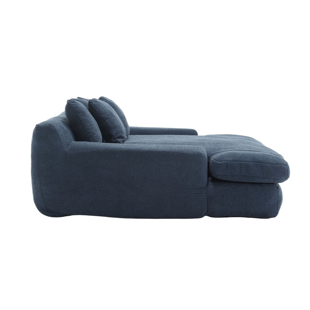 Canapé 2 places, modèle "paresseux", avec 5 coussins de dos, canapé confortable, canapé bas avec assise profonde pour le salon.