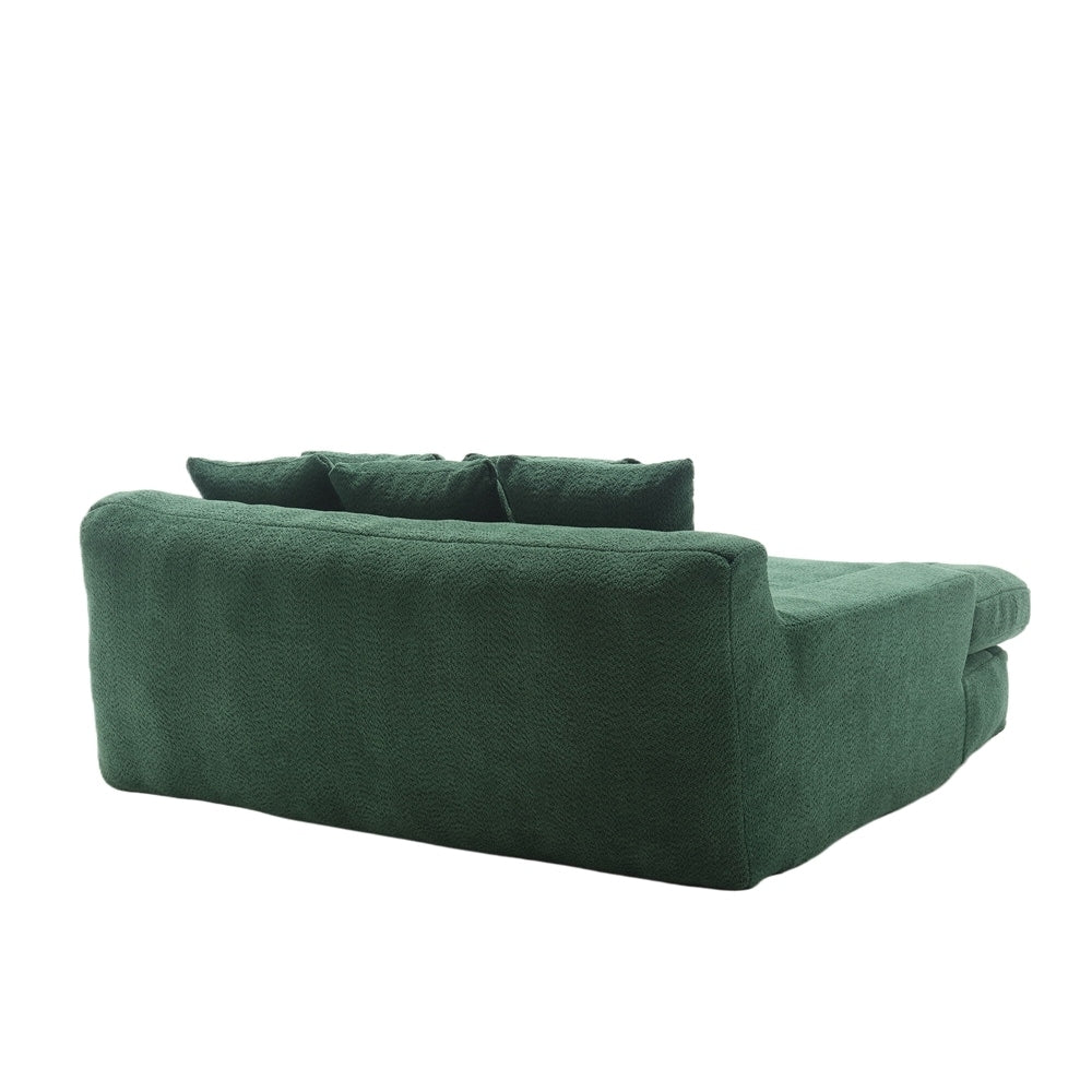 Canapé 2 places, modèle "paresseux", avec 5 coussins de dos, canapé confortable, canapé bas avec assise profonde pour le salon.