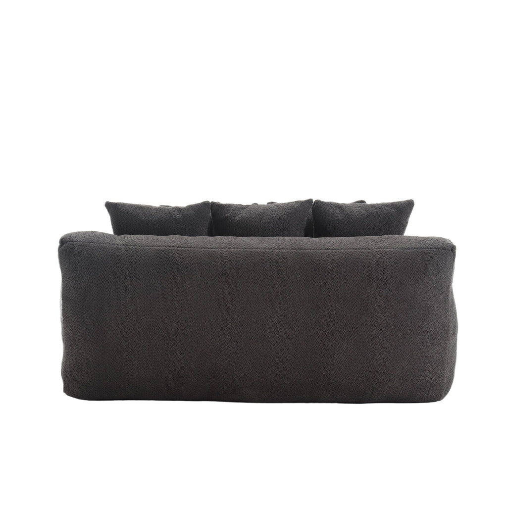 Canapé 2 places, modèle "paresseux", avec 5 coussins de dos, canapé confortable, canapé bas avec assise profonde pour le salon.