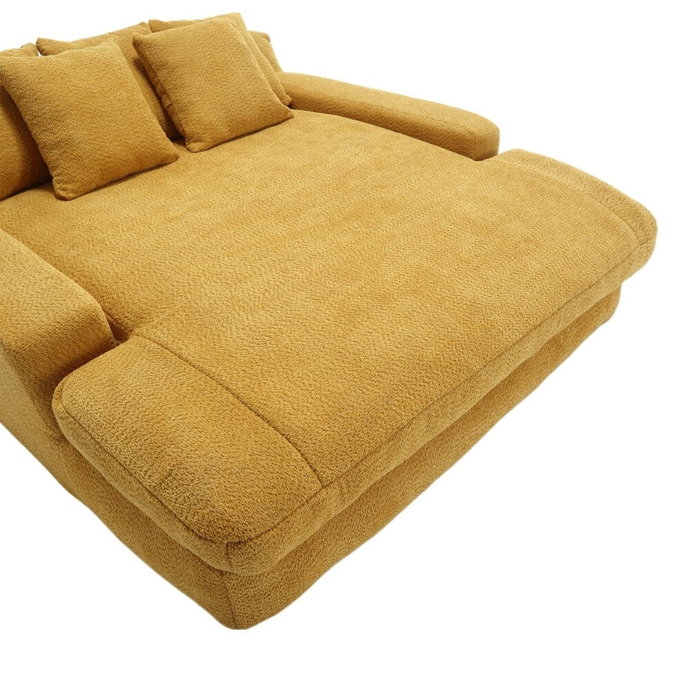 Canapé 2 places, modèle "paresseux", avec 5 coussins de dos, canapé confortable, canapé bas avec assise profonde pour le salon.