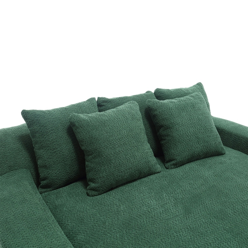 Canapé 2 places, modèle "paresseux", avec 5 coussins de dos, canapé confortable, canapé bas avec assise profonde pour le salon.