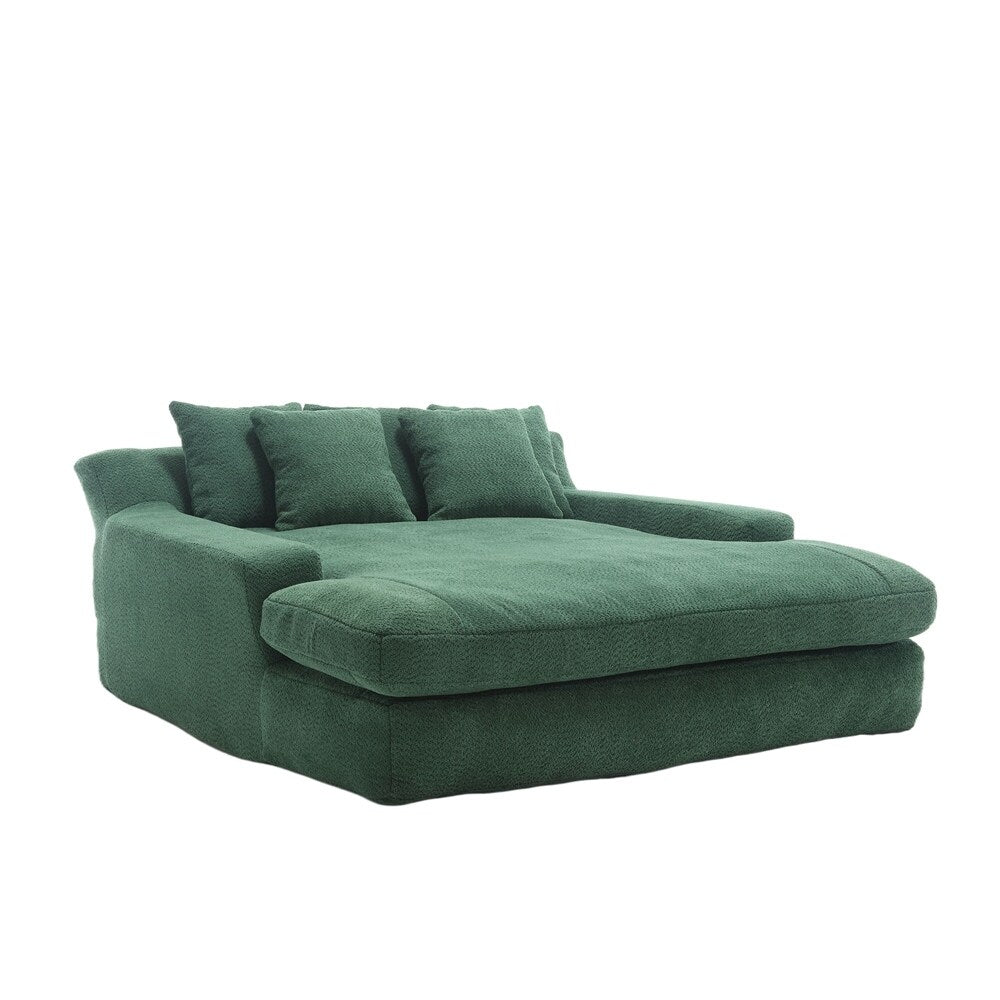 Canapé 2 places, modèle "paresseux", avec 5 coussins de dos, canapé confortable, canapé bas avec assise profonde pour le salon.